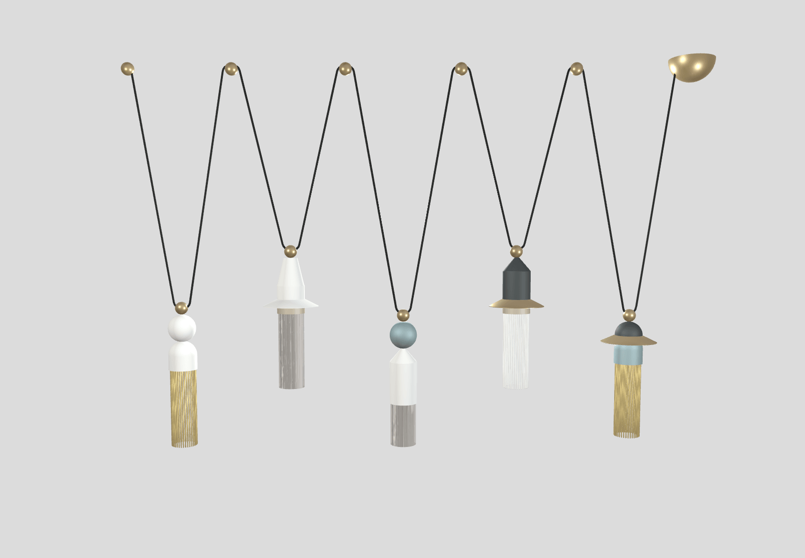 Lampa wisząca NAPPE C5 złoty Masiero    Eye on Design