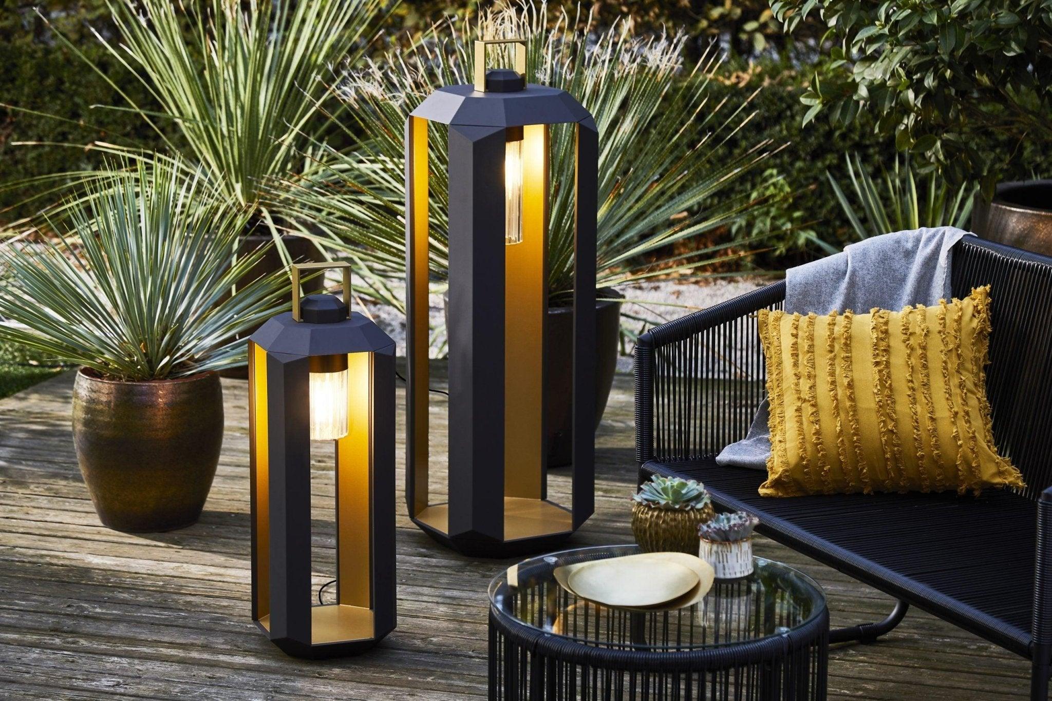 Lampa podłogowa zewnętrzna CUBE ciemnobrązowy na taras i do ogrodu – Contardi