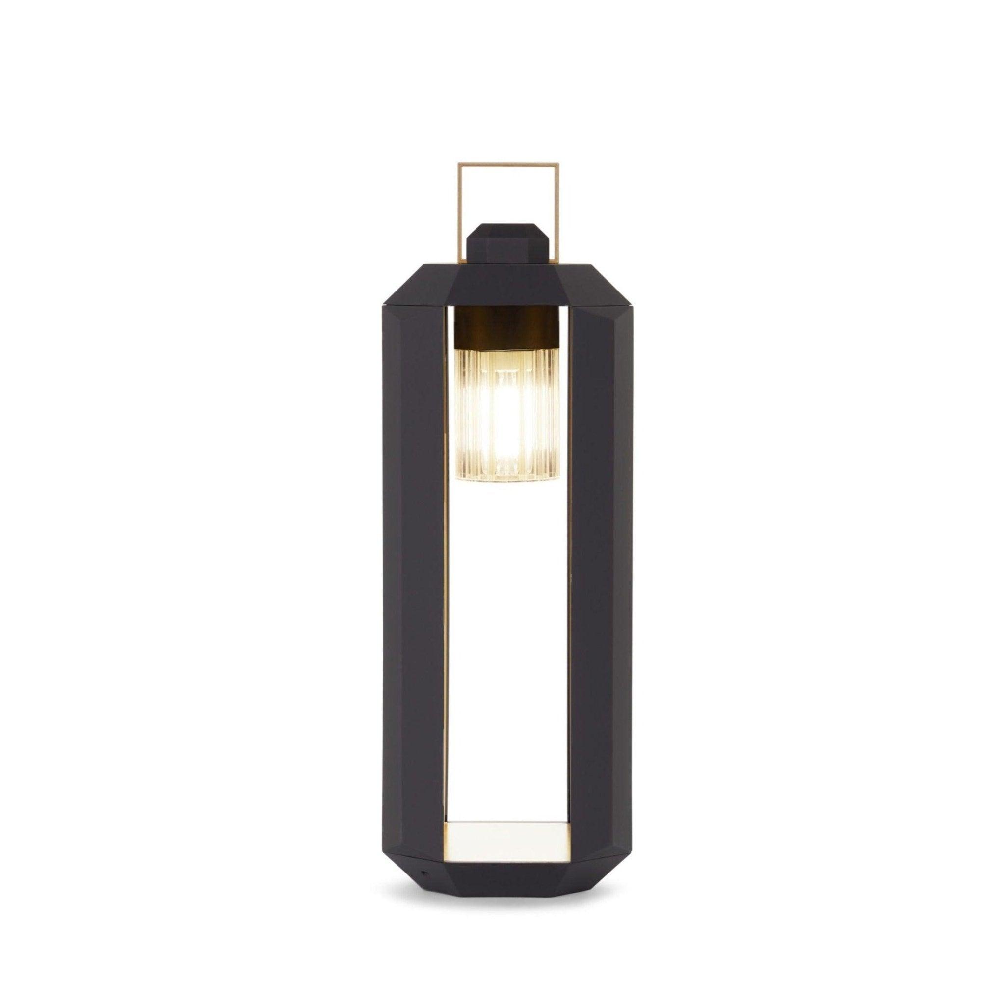 Lampa podłogowa zewnętrzna CUBE ciemnobrązowy – styl nowoczesny
