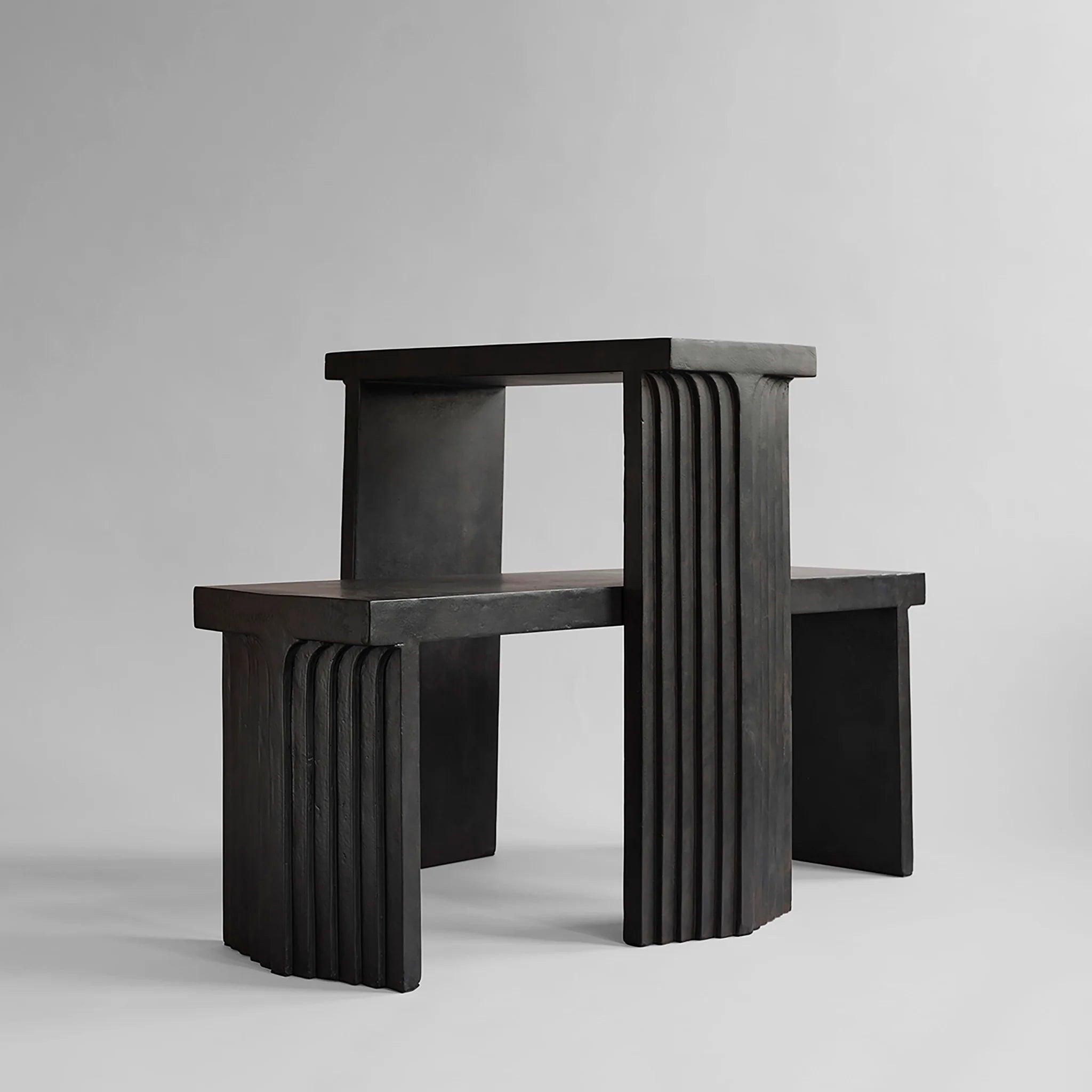 Ławka ARC ciemnobrązowy – styl art déco