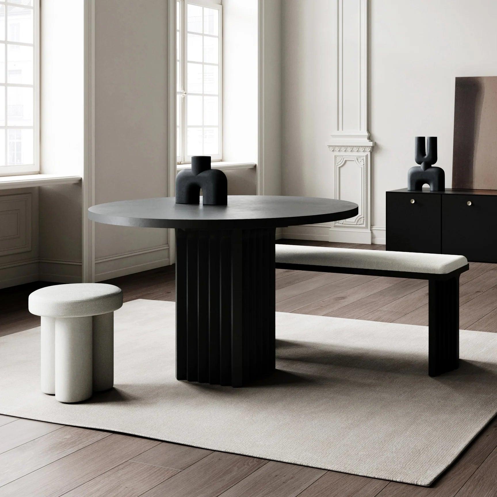 Ławka ARC ciemnobrązowy – styl art déco