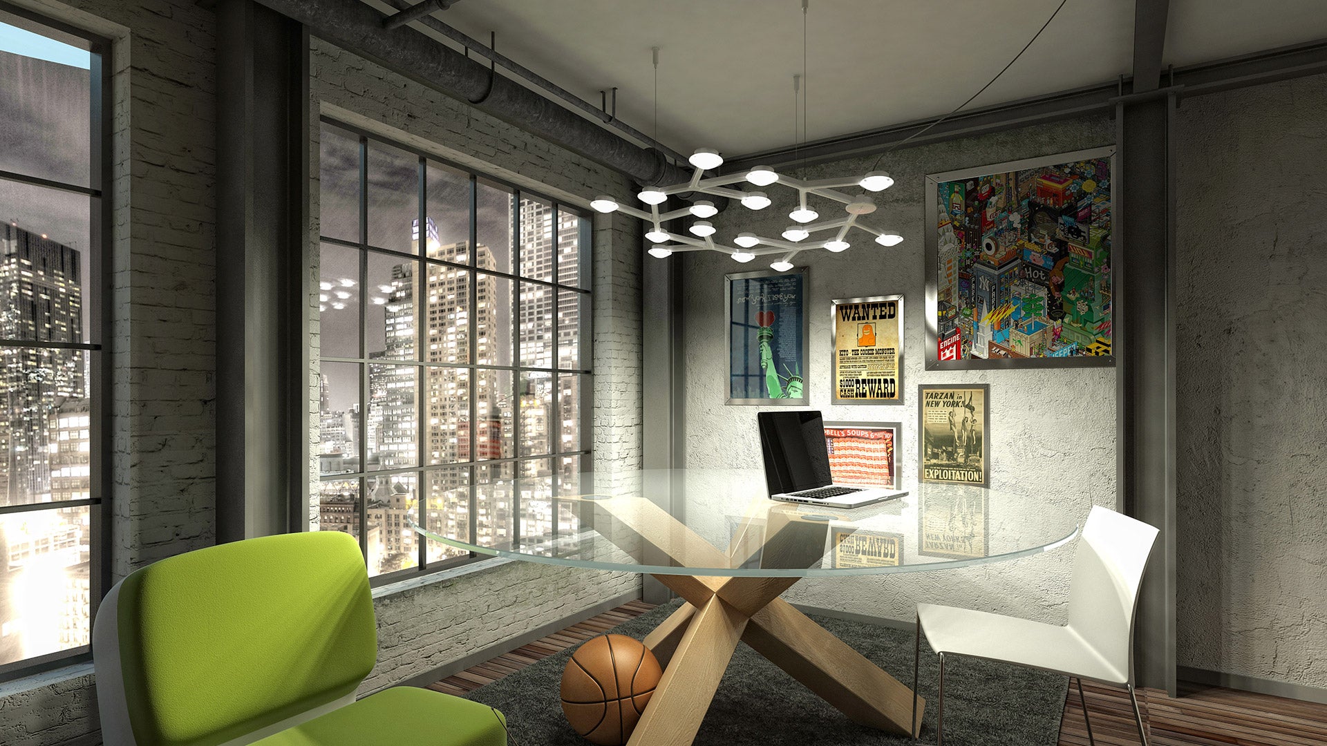 Lampa wisząca LED NET CIRCLE biały