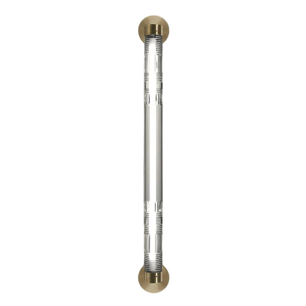 Wandlamp CRYSTAL TUBE van kristalglas met een messing afwerking