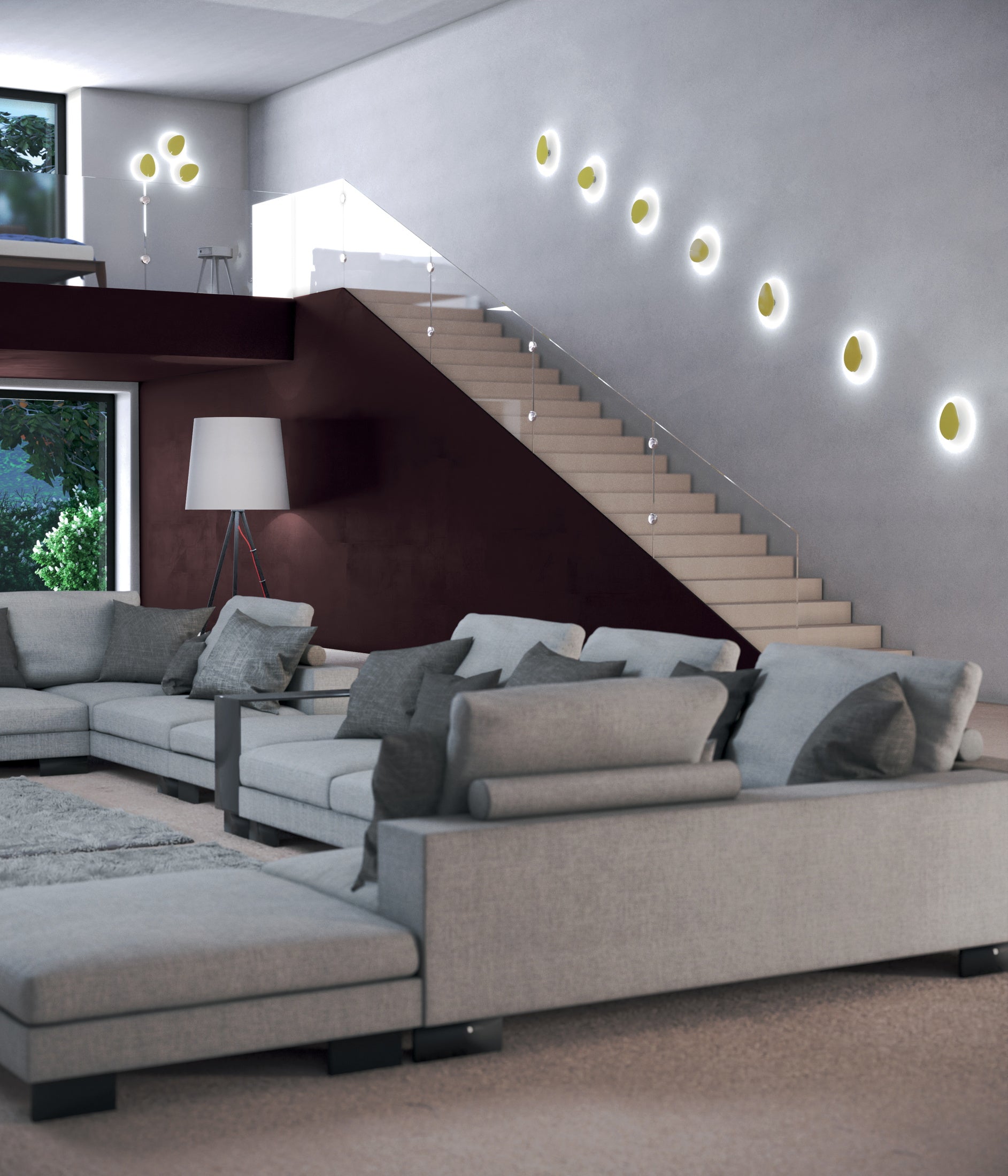 Wandlampe LUCCIOLA gelb