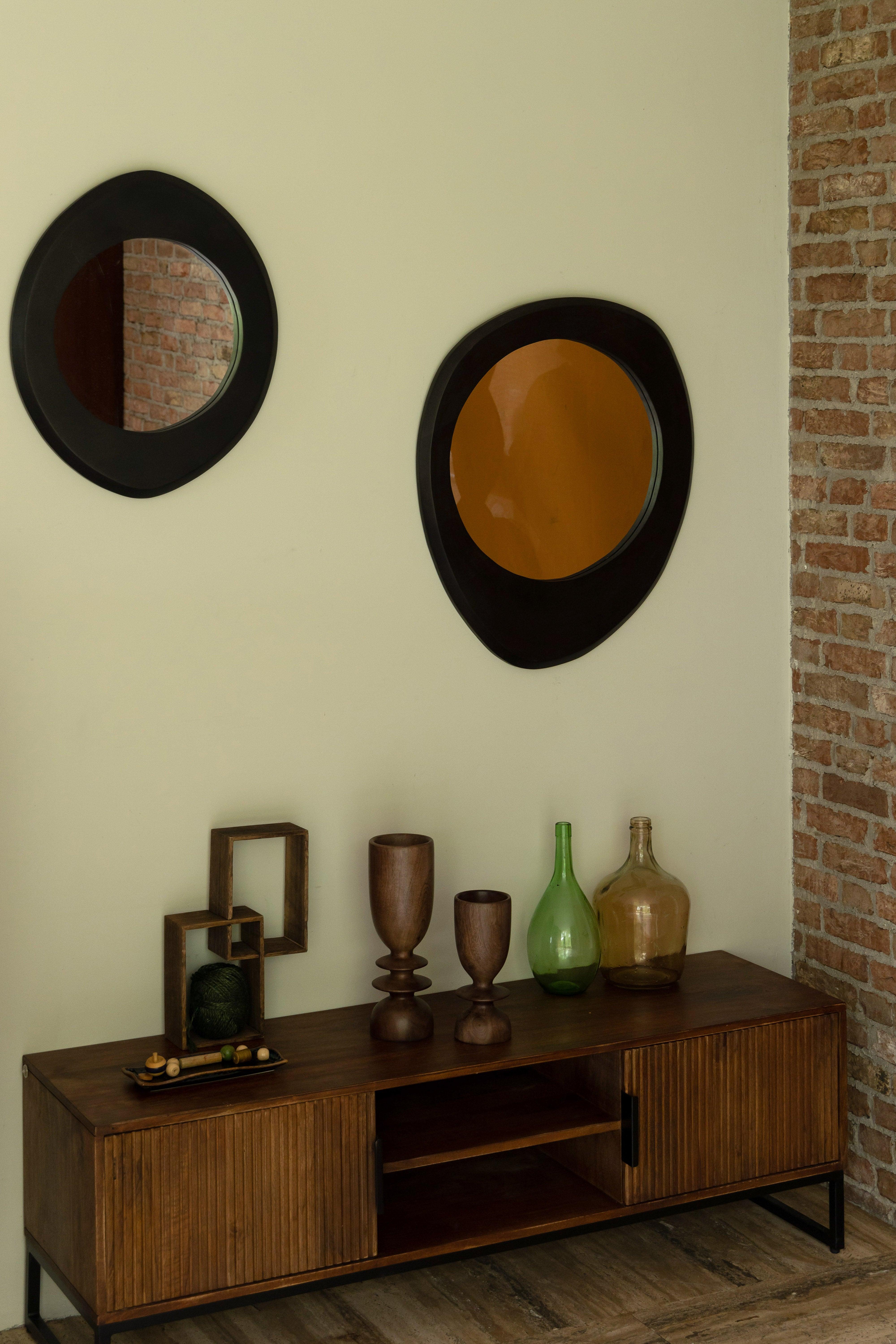 Aren Mirror Wood Black S Dutchbone    Eye on Design