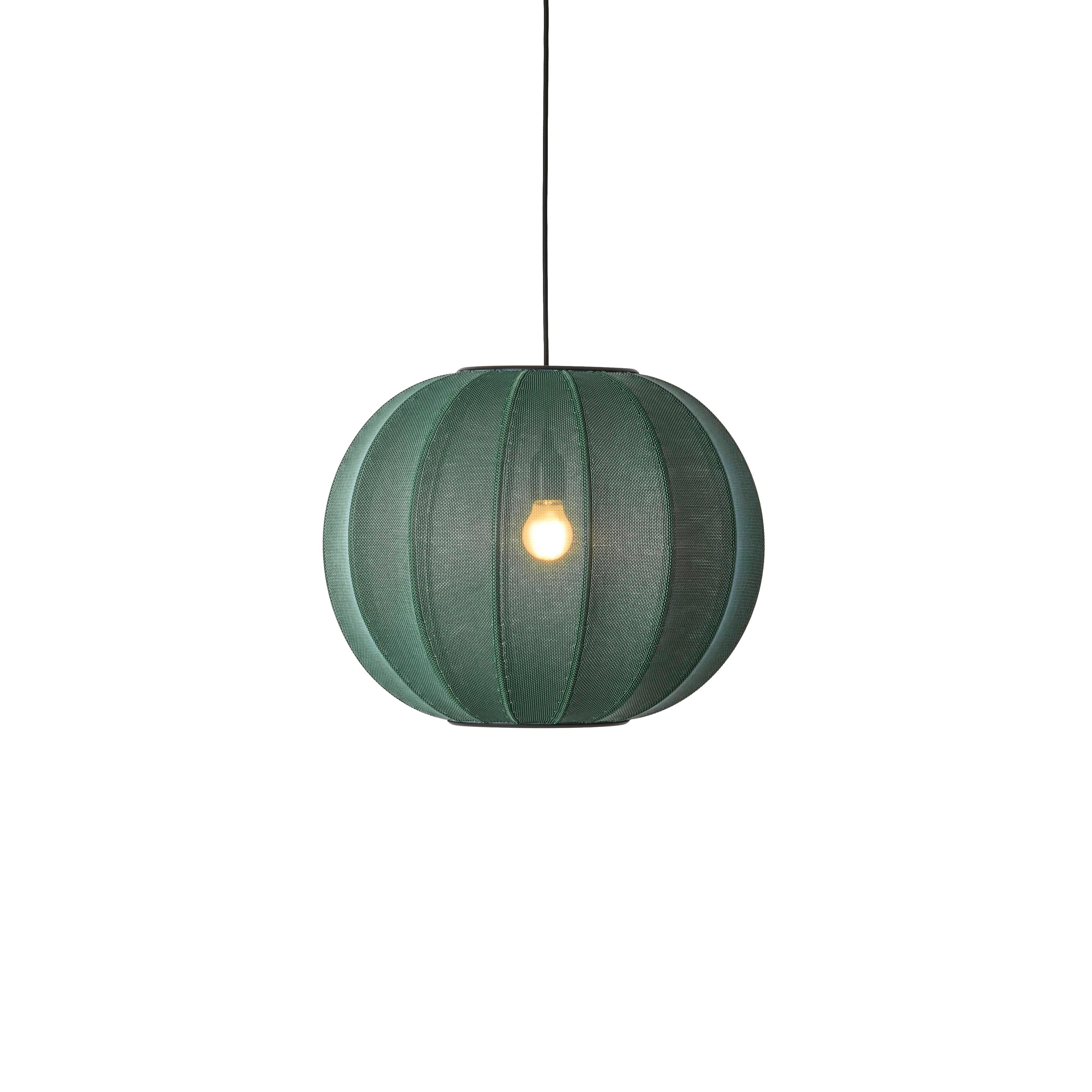 Lampa wisząca KNIT-WIT ROUND zielony, marka Made by Hand