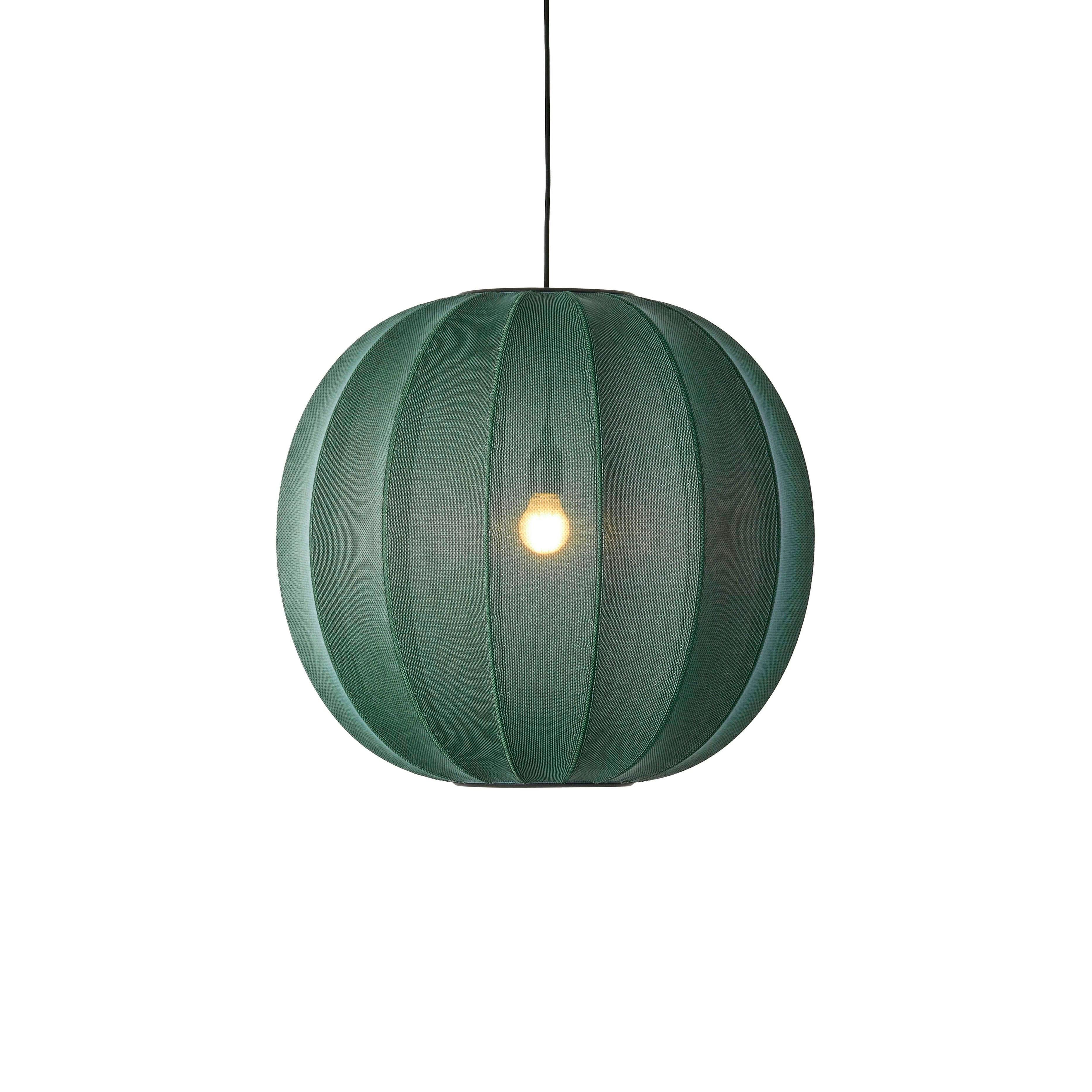 Lampa wisząca KNIT-WIT ROUND zielony – Made by Hand