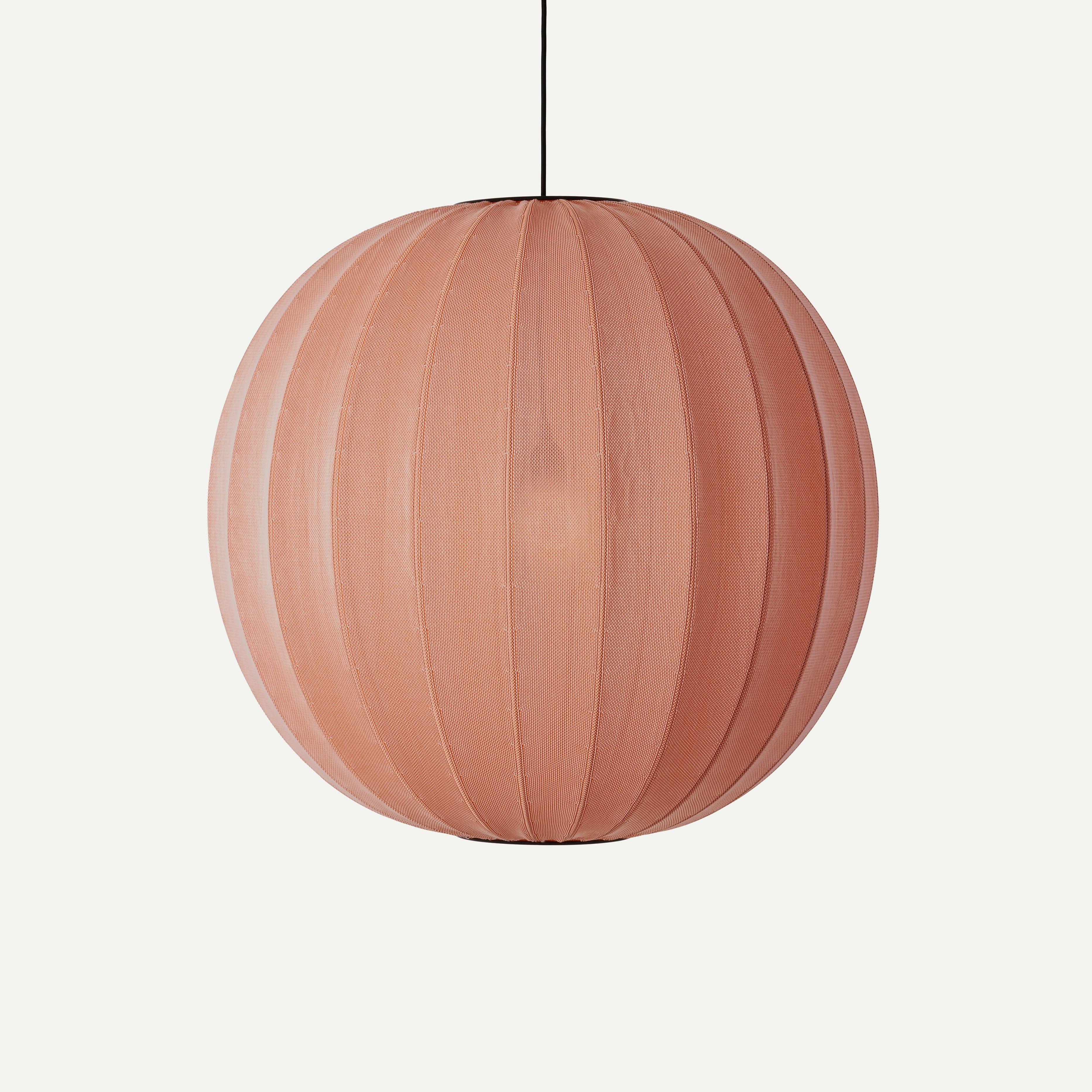 Lampa wisząca KNIT-WIT ROUND koralowy – Made by Hand