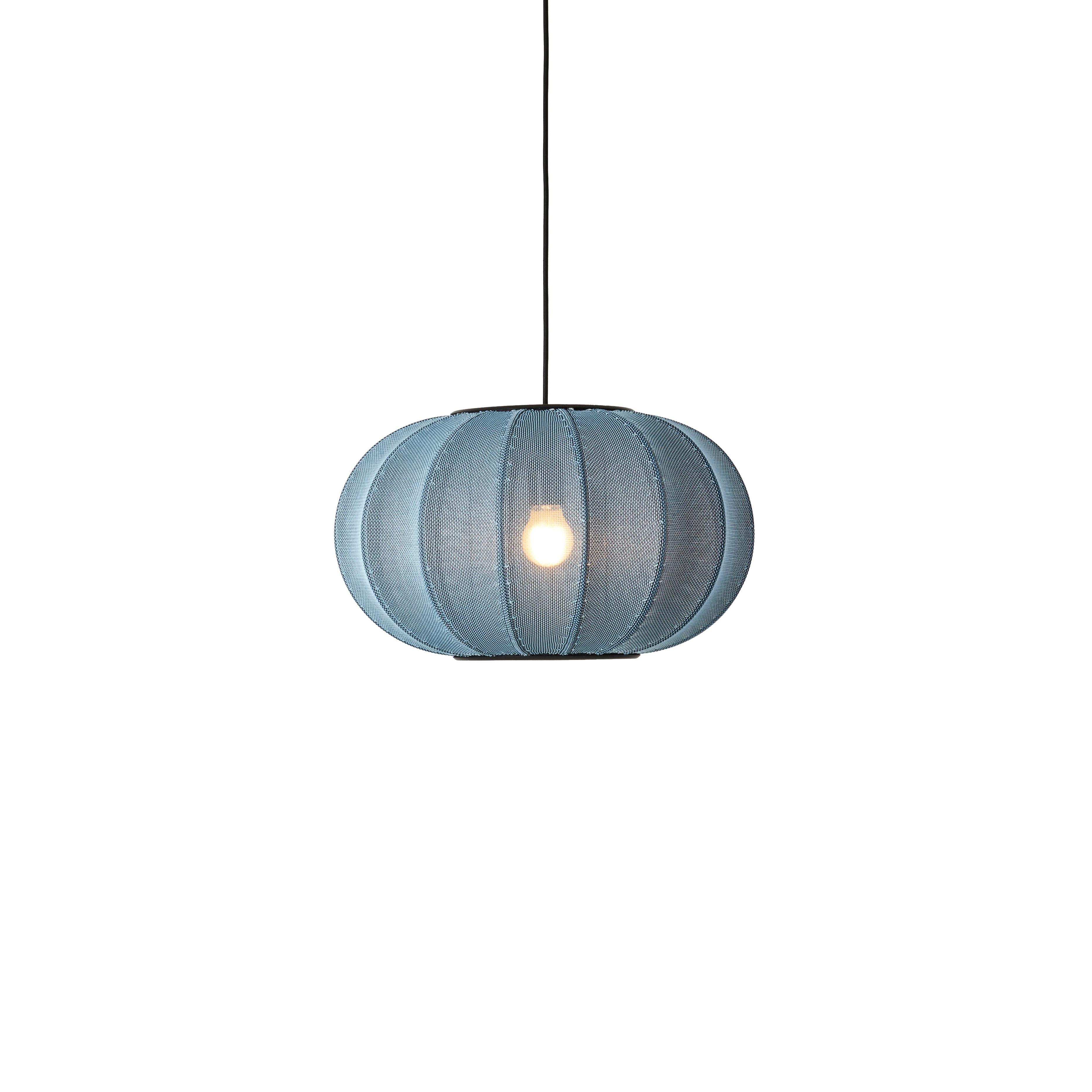 Lampa wisząca KNIT-WIT OVAL niebieski – styl nowoczesny