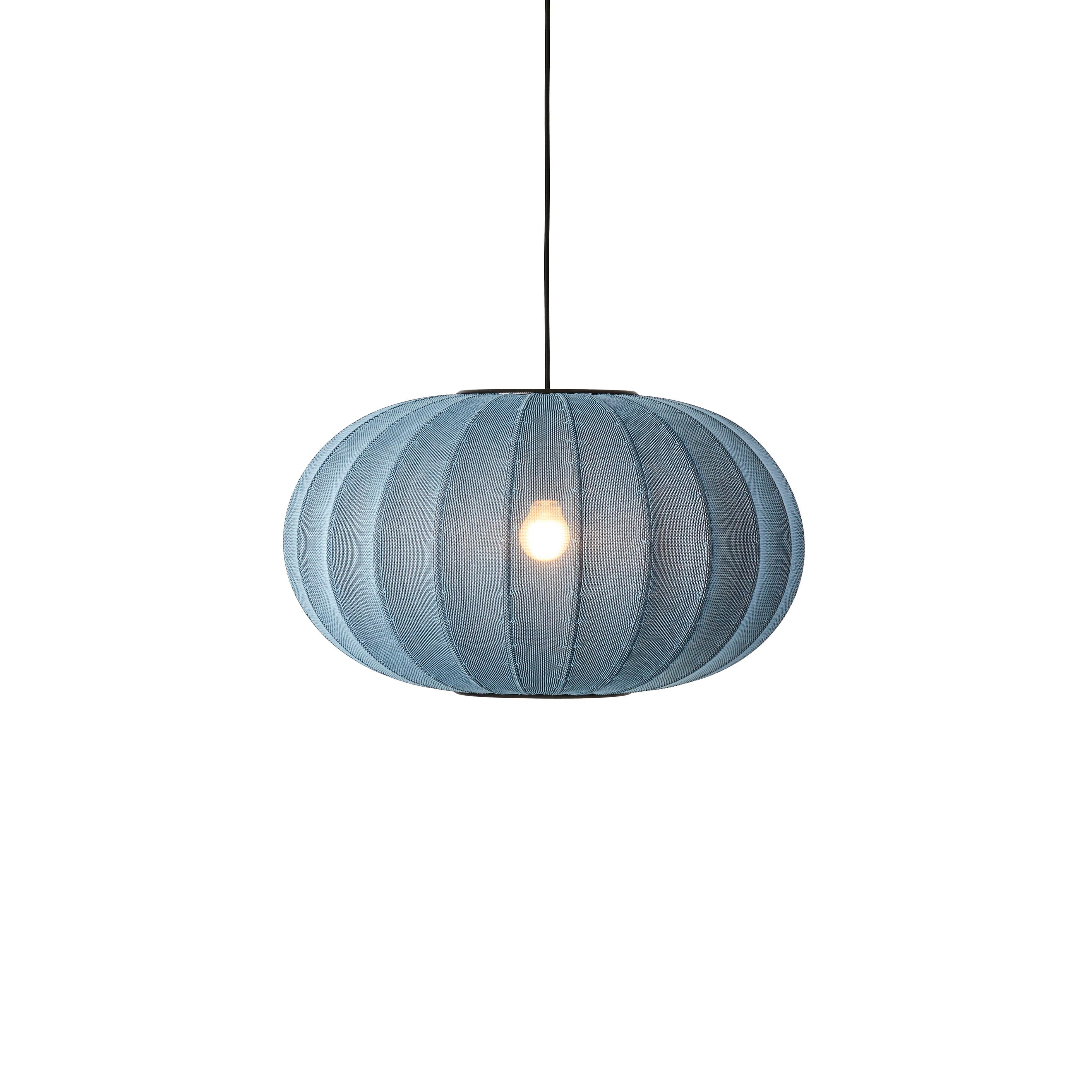 Lampa wisząca KNIT-WIT OVAL niebieski, marka Made by Hand