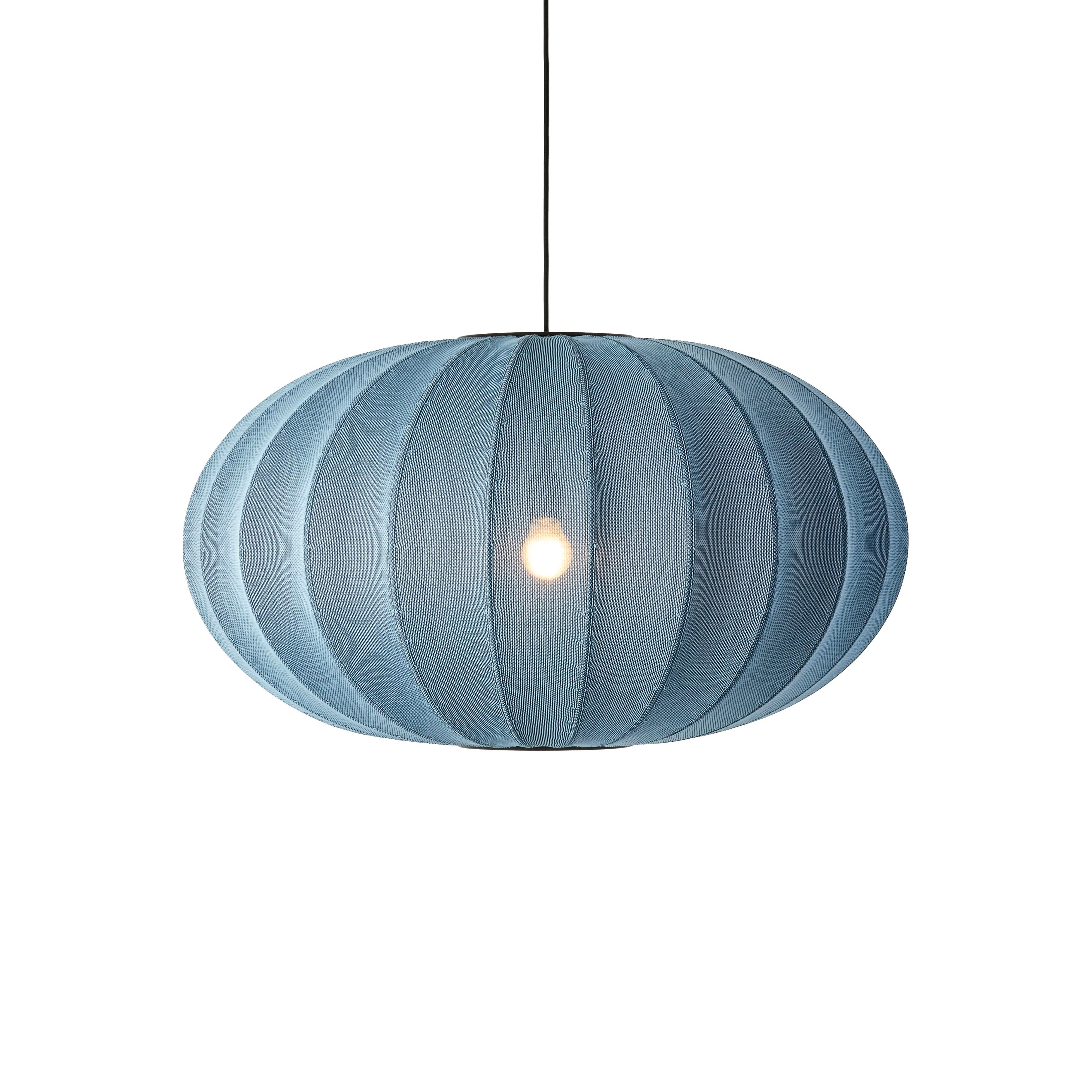 Lampa wisząca KNIT-WIT OVAL niebieski – Made by Hand