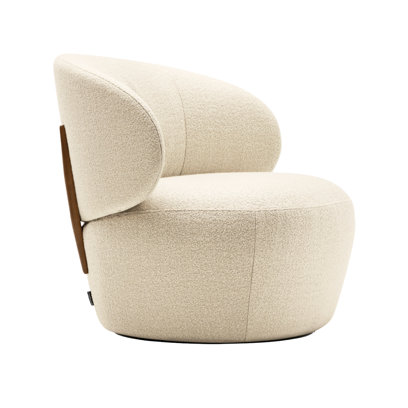 Upholstered swivel armchair MARA