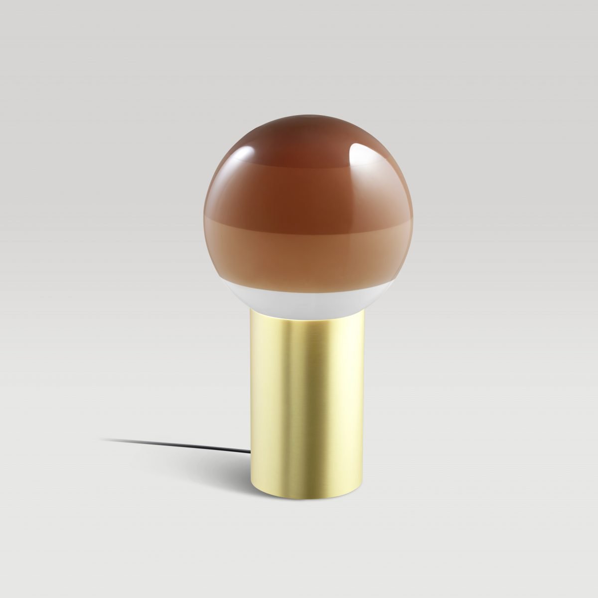 DIPPING chocolate table lamp with a gold base