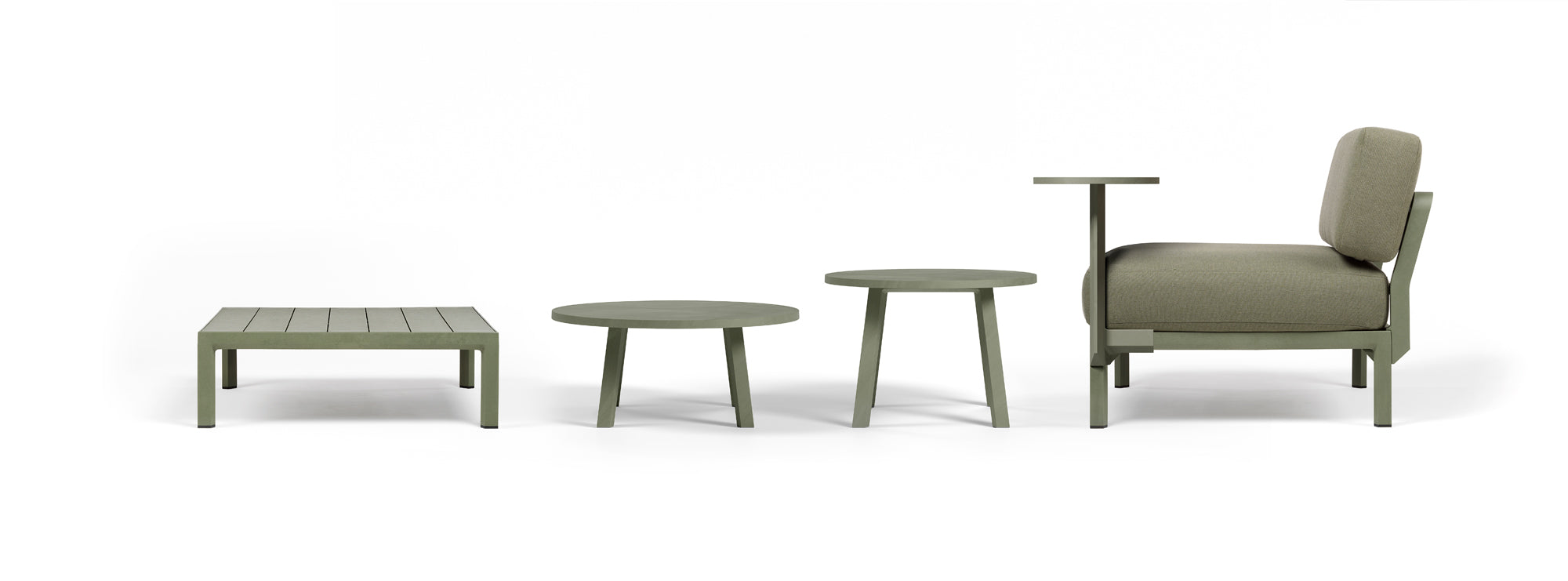 Runder Außentisch MAXIMO Kreide