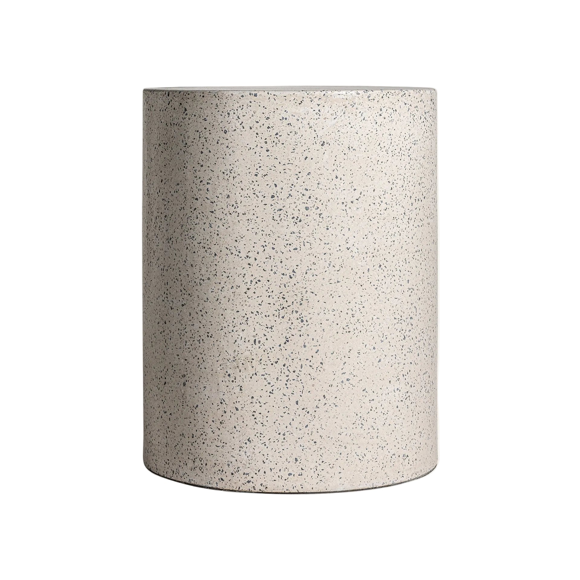 Runder Beistelltisch ALBENGA aus Terrazzo