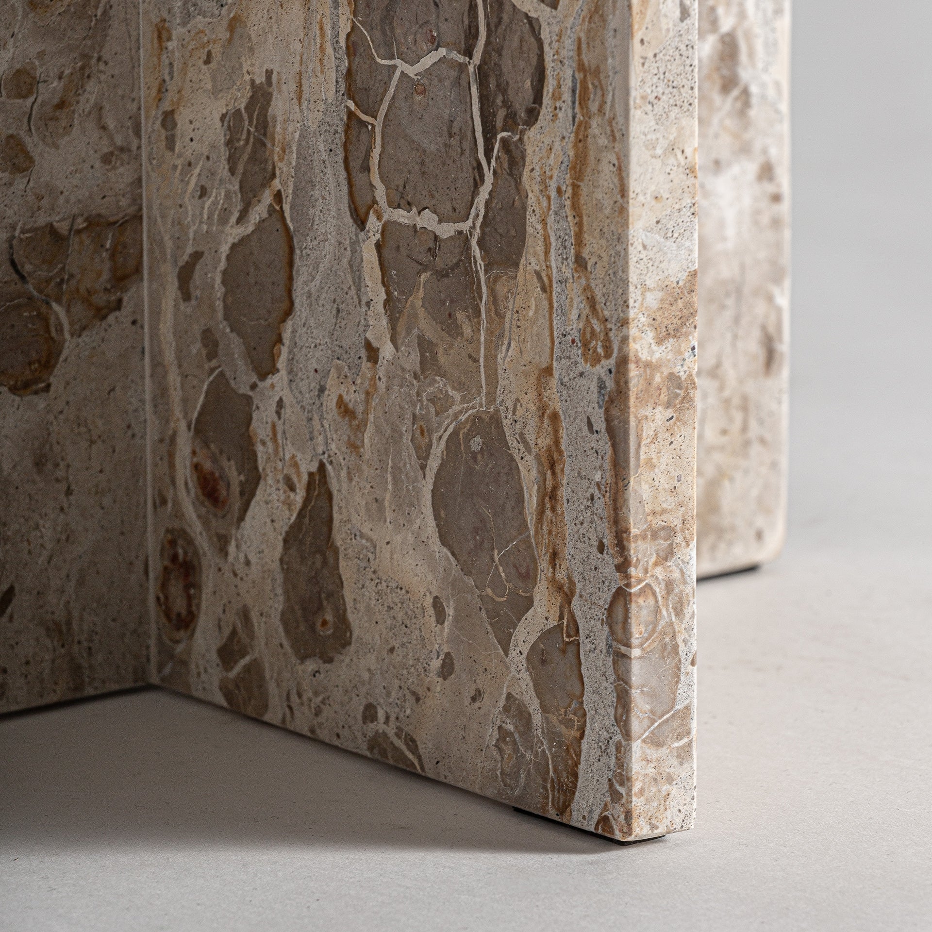 Bijzettafel ALESSANO beige marmer