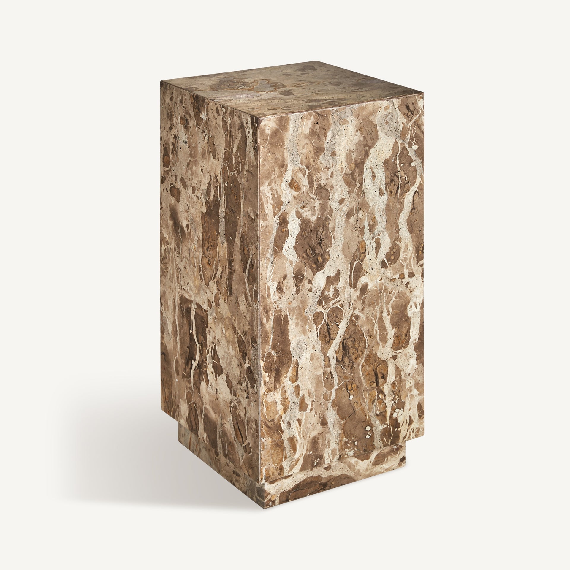 Bijzettafel GROV beige marmer