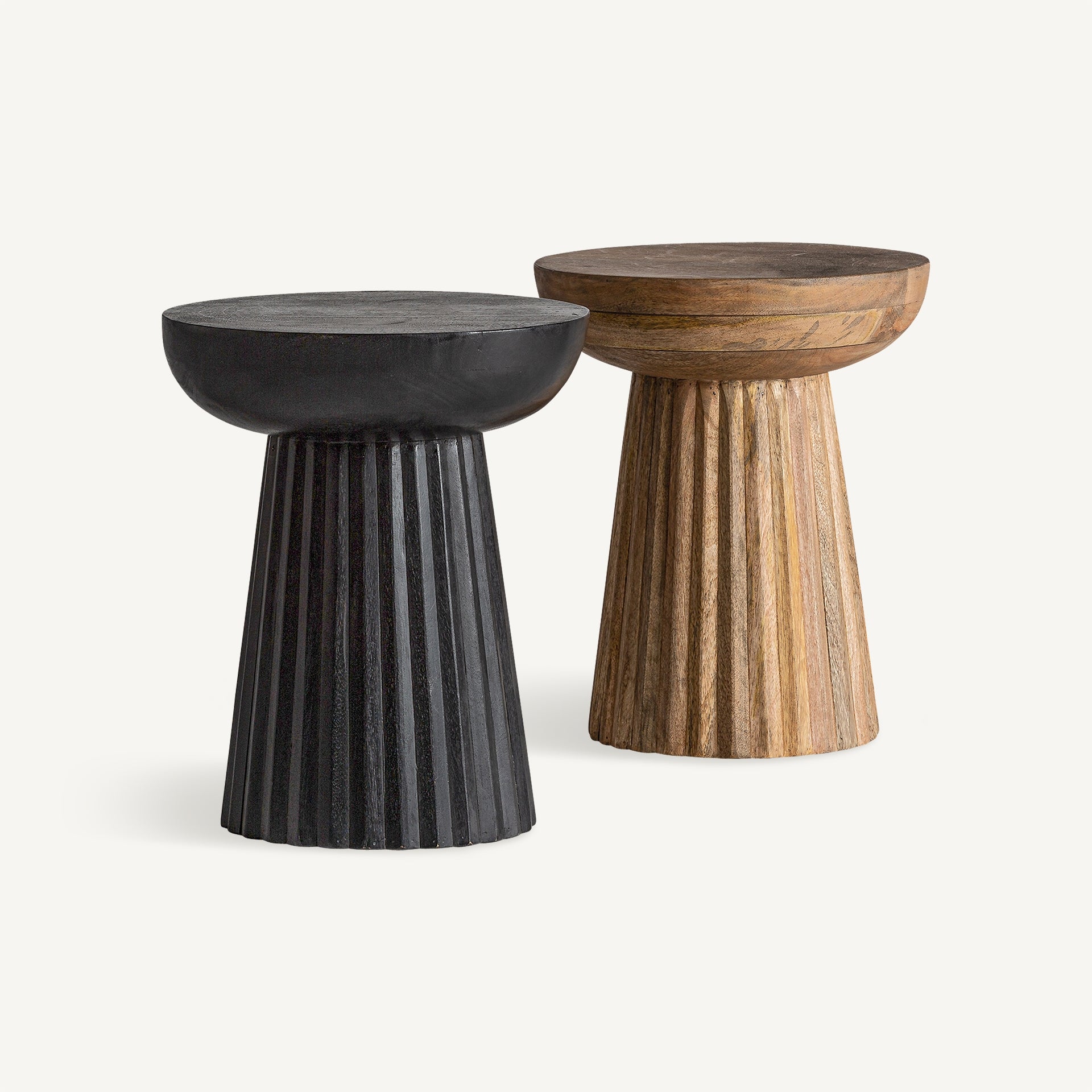 PLISSÉ WOOD mangohouten salontafel