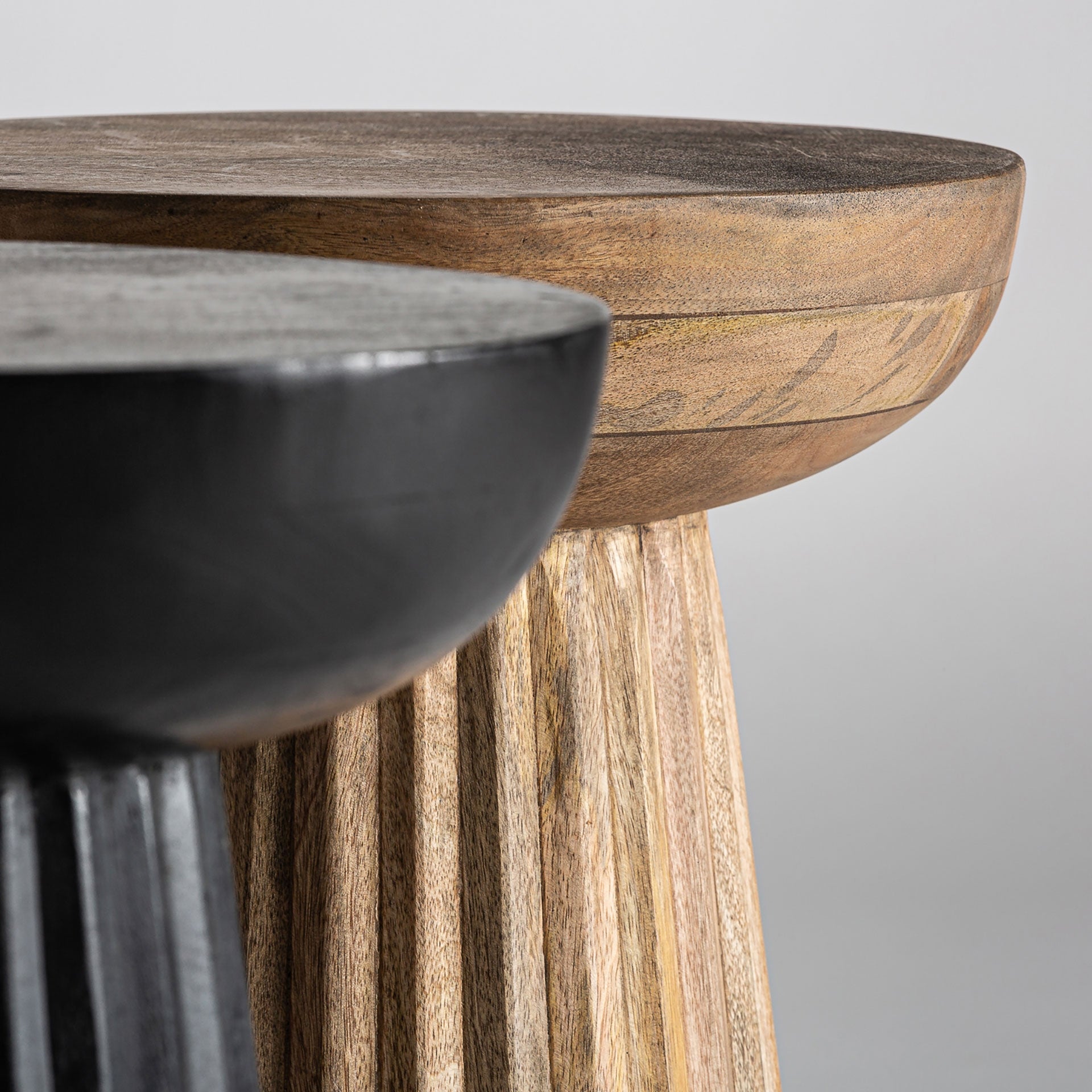 PLISSÉ WOOD mangohouten salontafel
