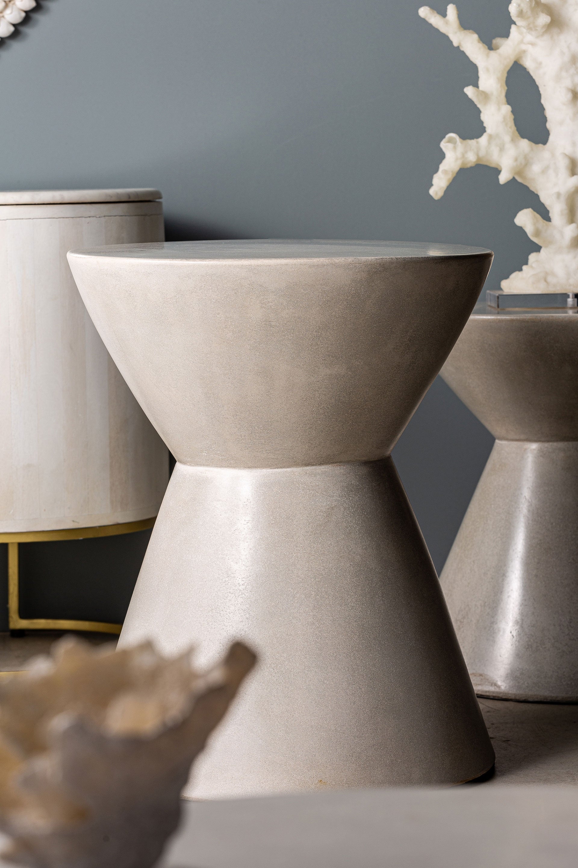 TELFS Gray Side Table