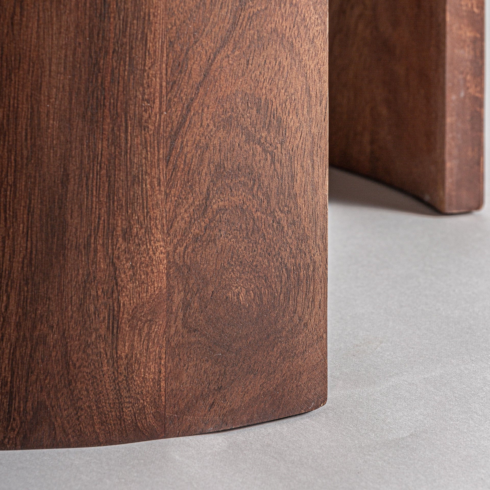 TIVOLI Round Side Table in Mango Wood with Travertine Top