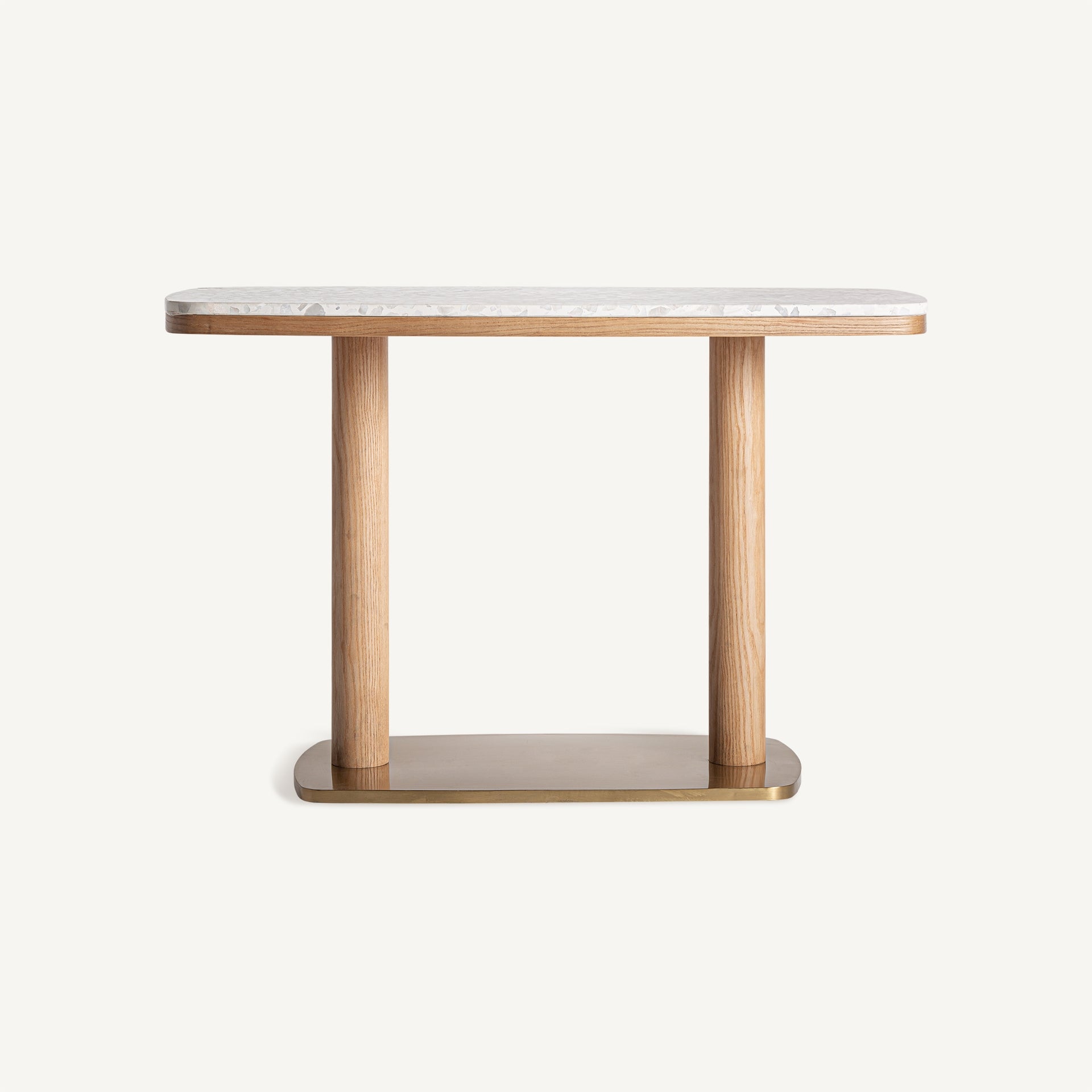 Barhocker BIRIEUX aus Eichenholz mit Terrazzo