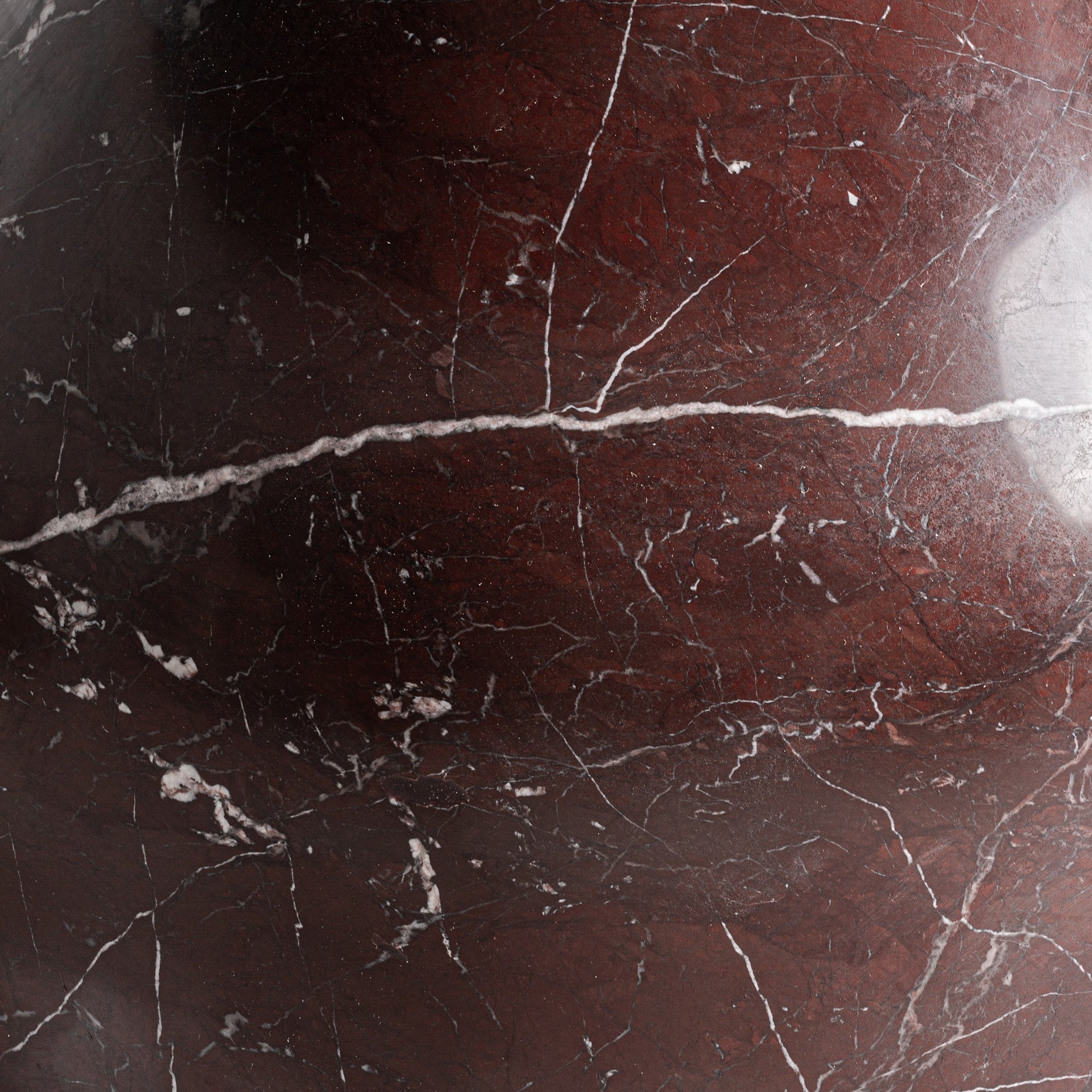 Ronde tafel BOURG bordeaux marmer