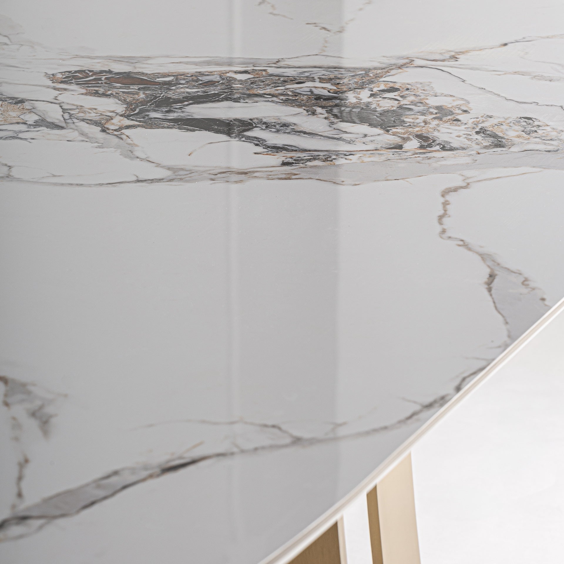 Tafel JUSSEY porselein met gouden basis