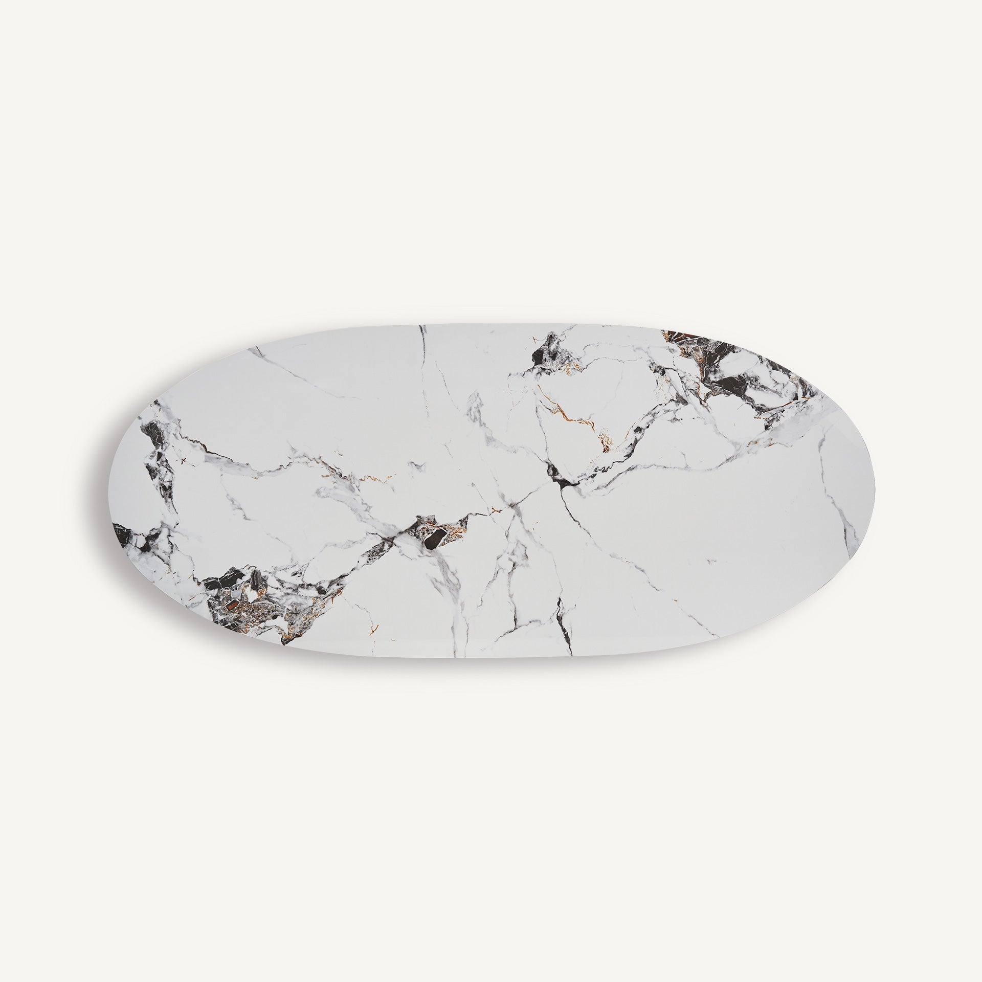 Tafel LAGGAN porselein met een bruine basis