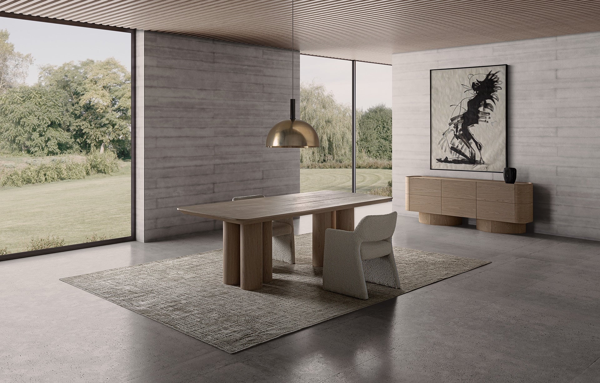 PRAYSSAC Oak Veneer Table