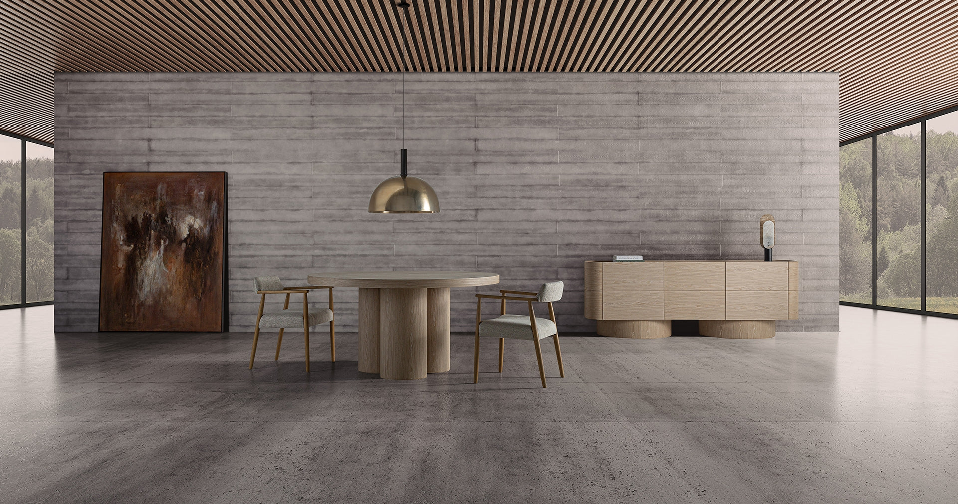 Ronde tafel PRAYSSAC eikenfineer