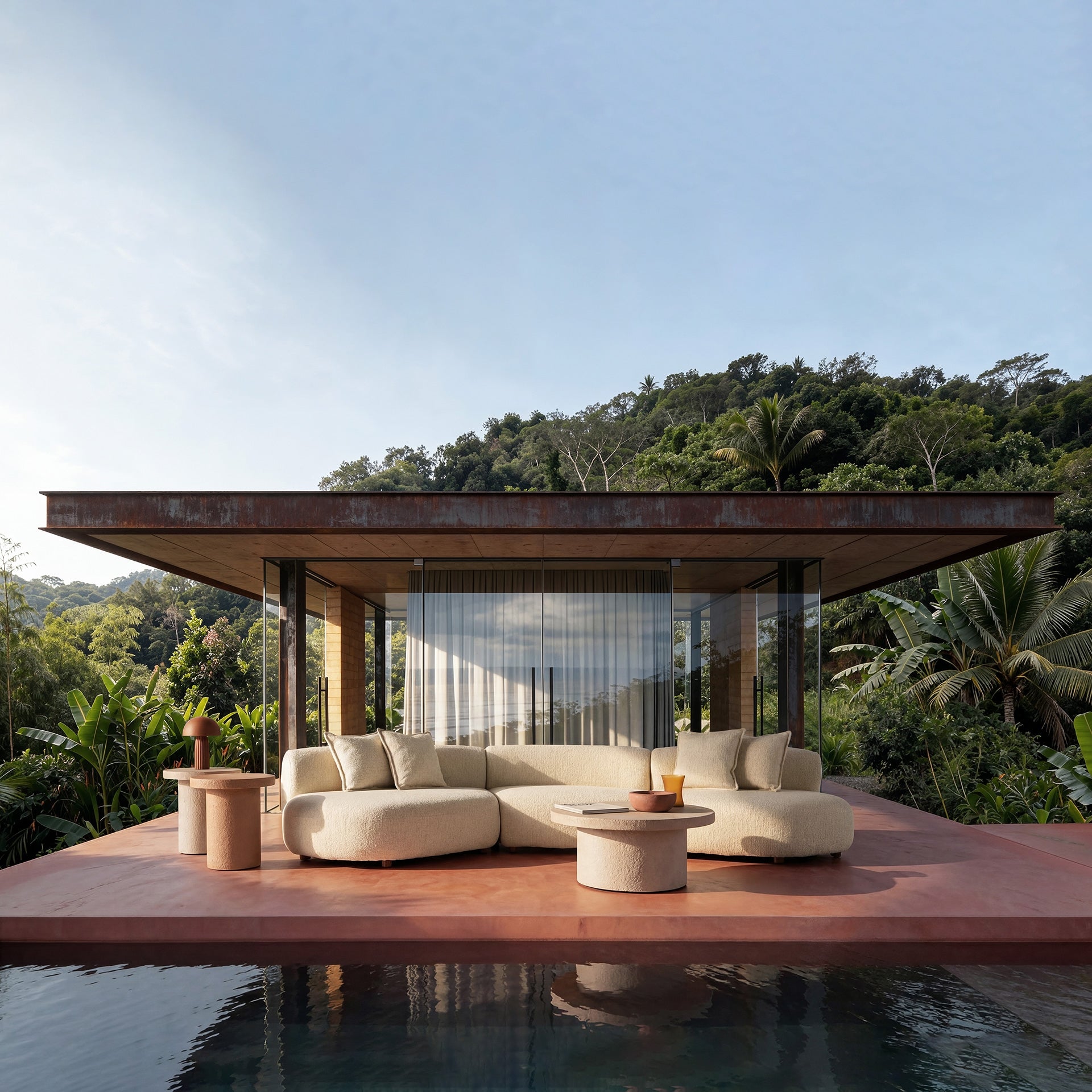 Buitenbijzettafel BANFE roze