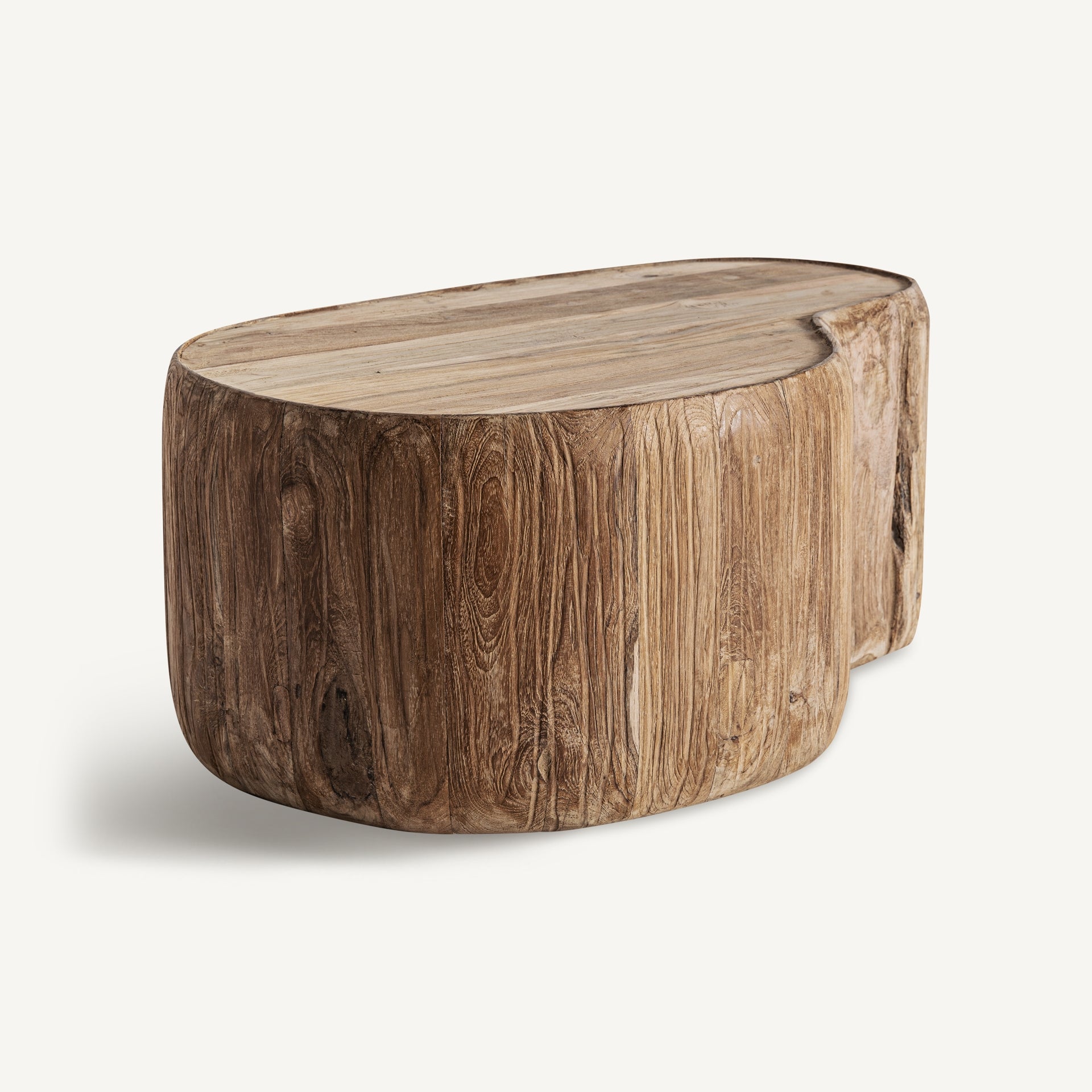 Koffietafel ERLOY van gerecycled teakhout