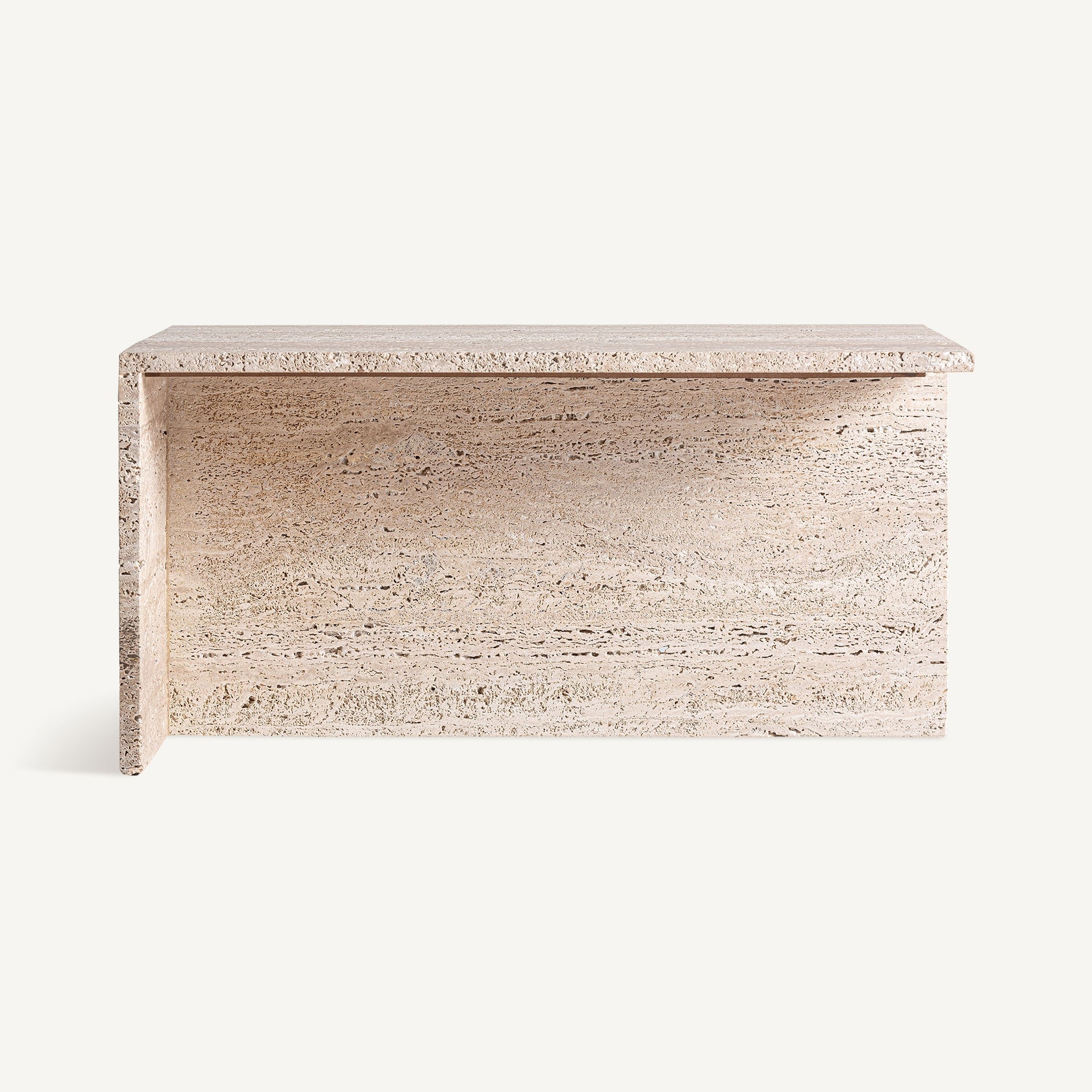 Rectangular Coffee Table THEUVILLE Travertine