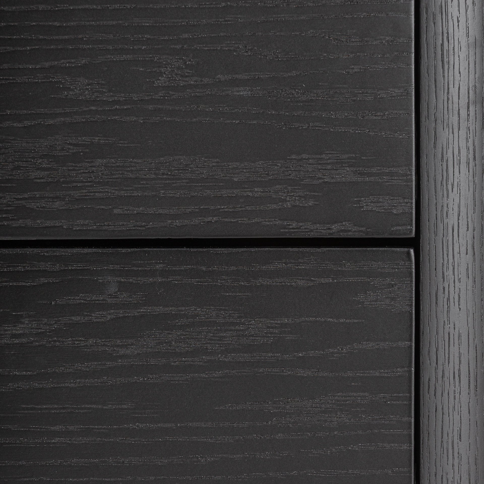 HAESA Nightstand Black Oak Veneer with White Top