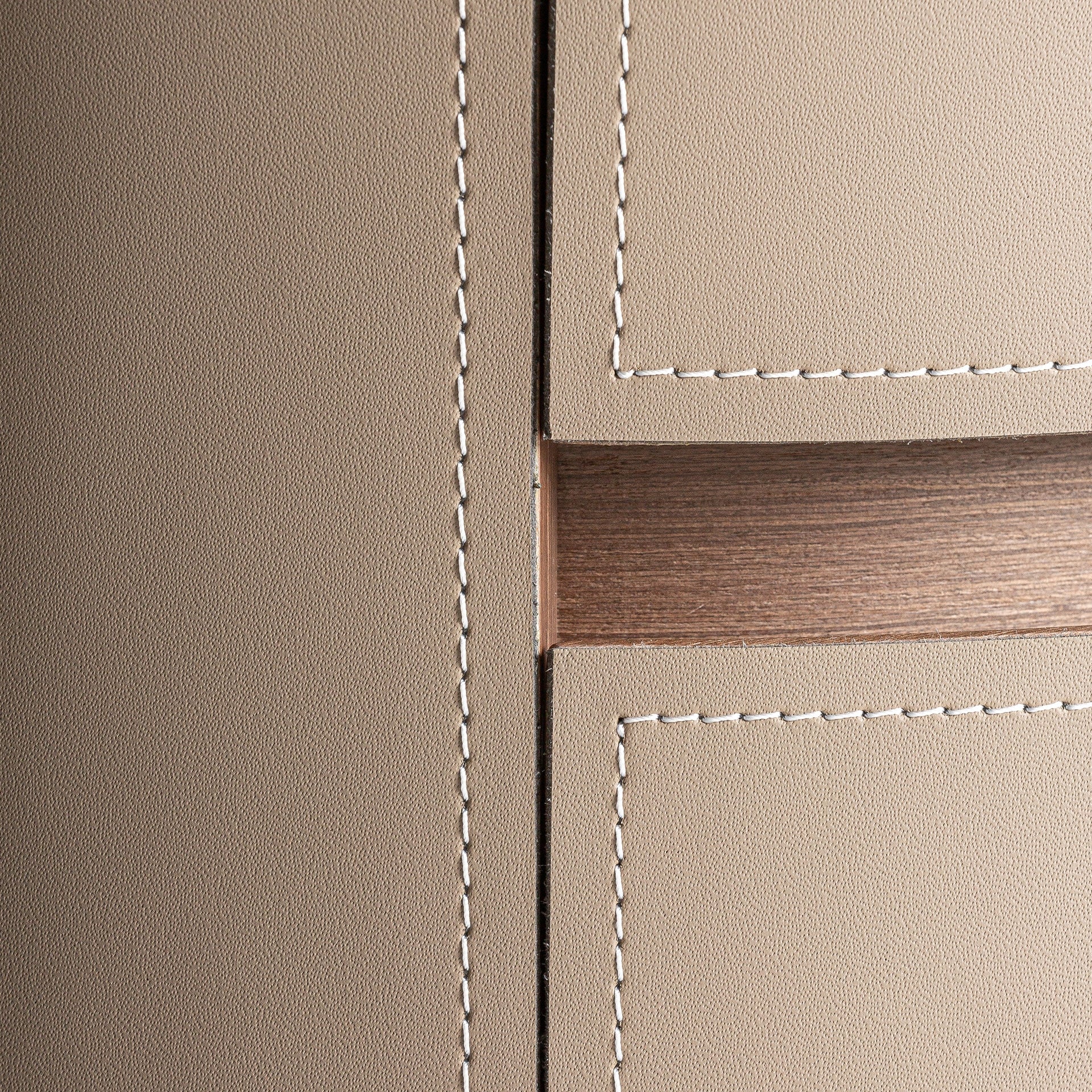 KANDERN Nightstand in Eucalyptus Veneer with Beige Finish