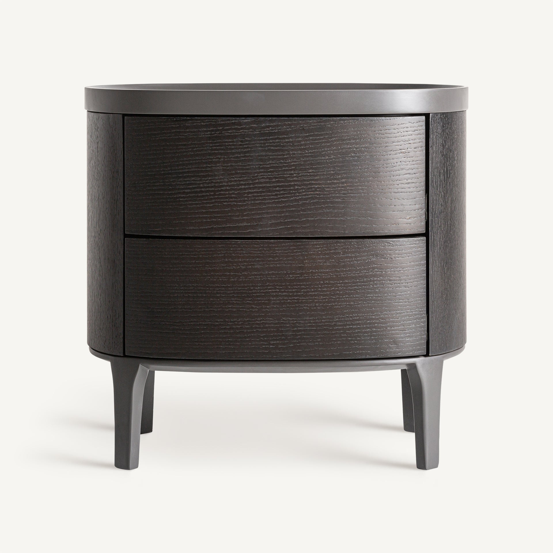 LIESTAL Nightstand Black Oak Veneer