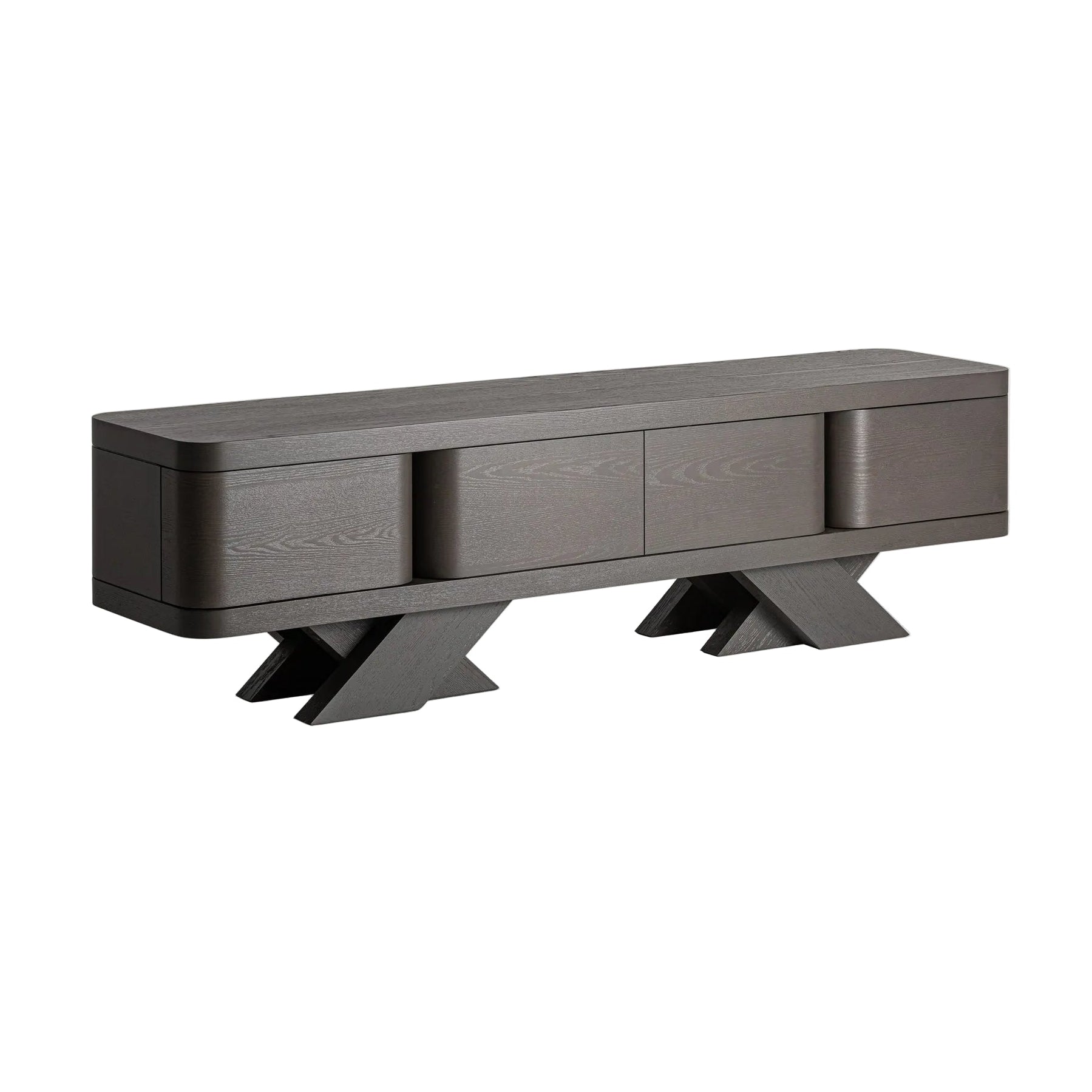 RIZE TV Cabinet Dark Oak Wood