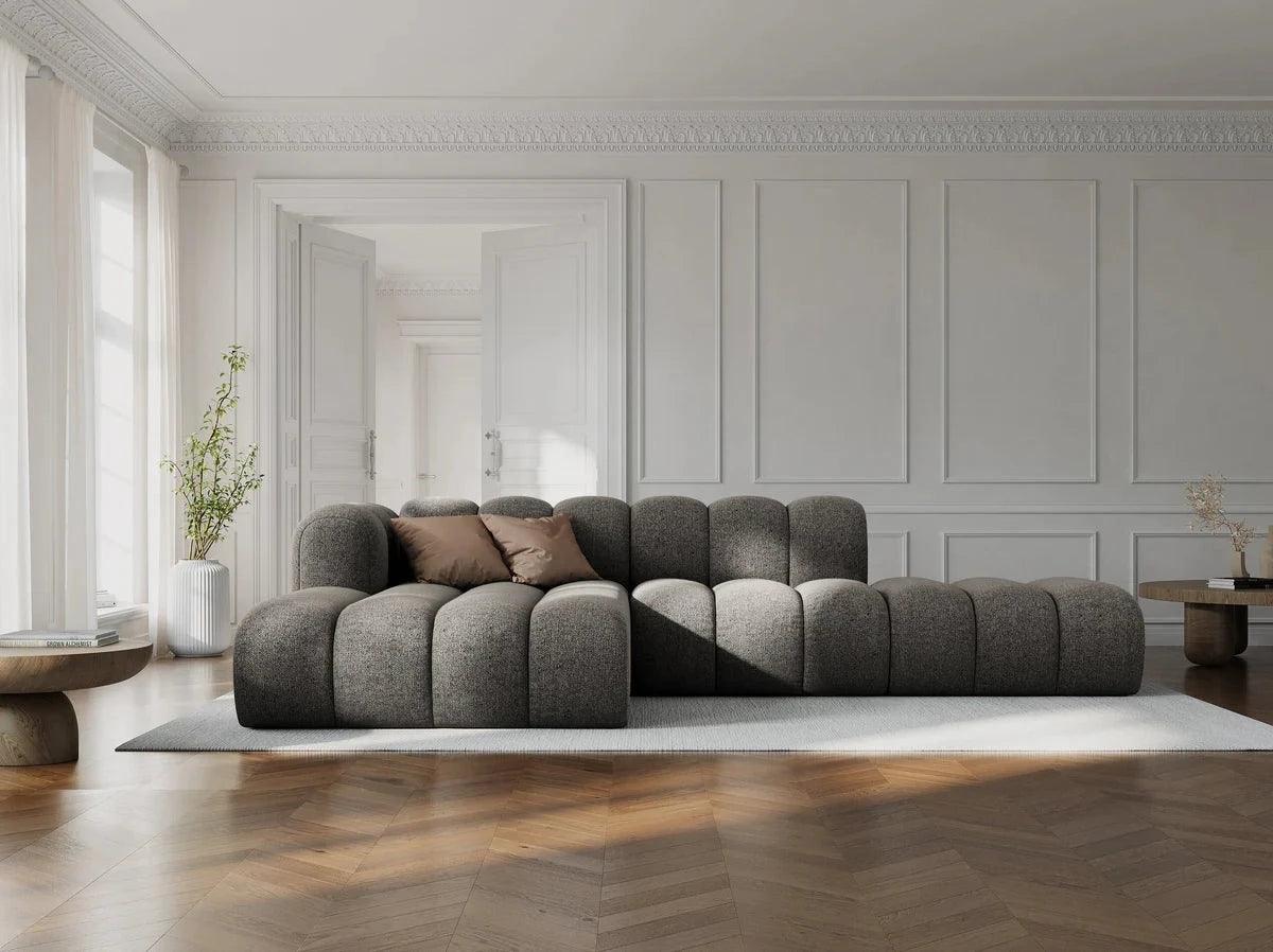 Narożnik 5-osobowy lewostronny SKYLER szary szenil Interieurs 86    Eye on Design