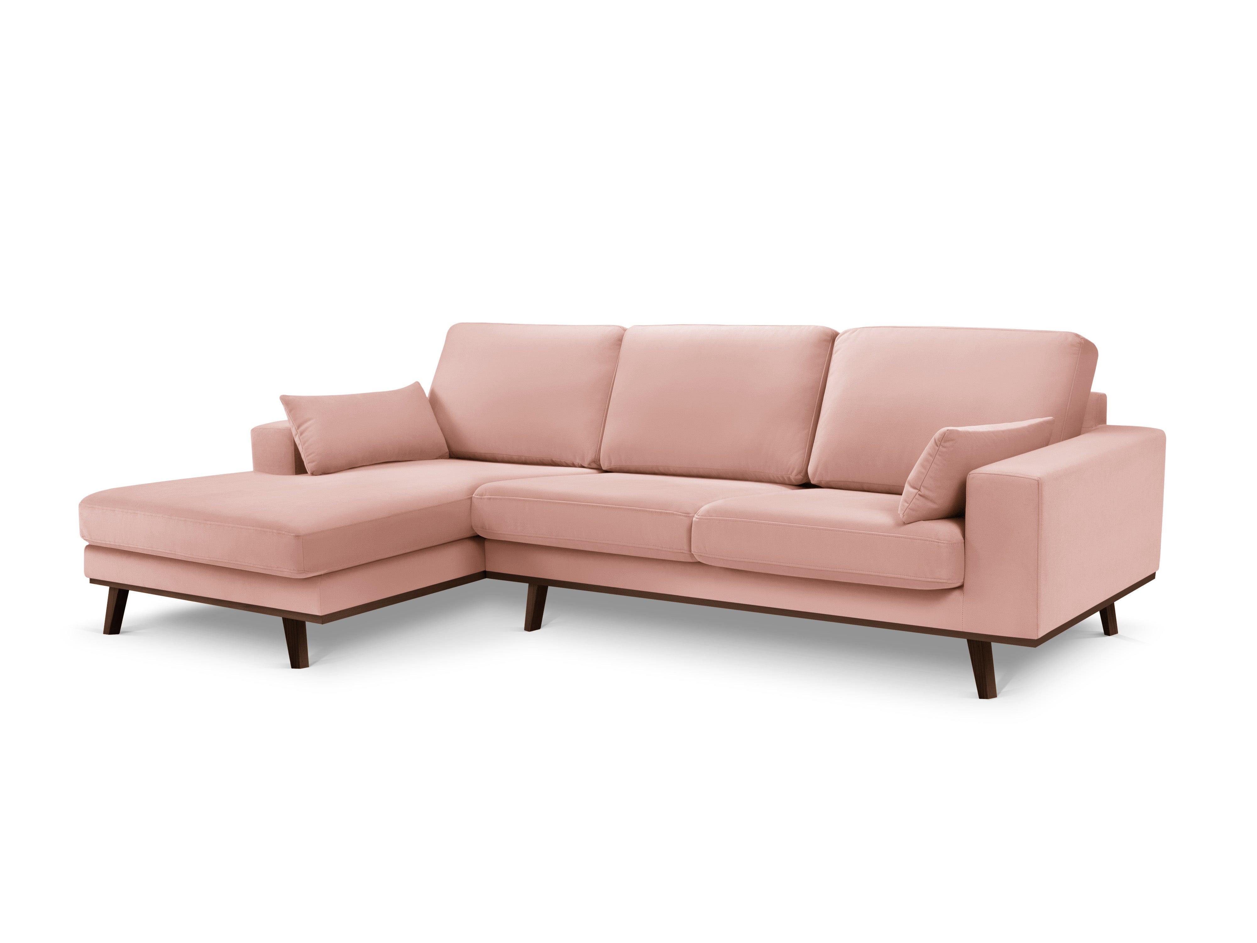 Narożnik aksamitny lewostronny HEBE różowy Mazzini Sofas    Eye on Design