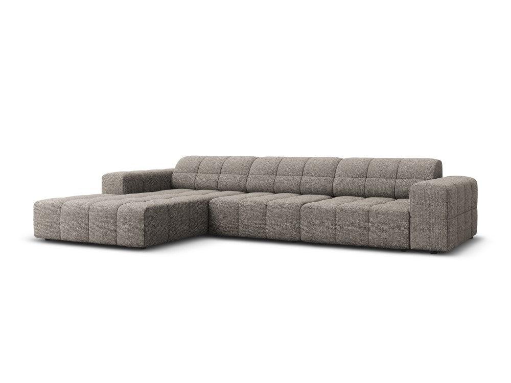 Narożnik lewostronny 4-osobowy CHICAGO szary szenil – sofa narożna