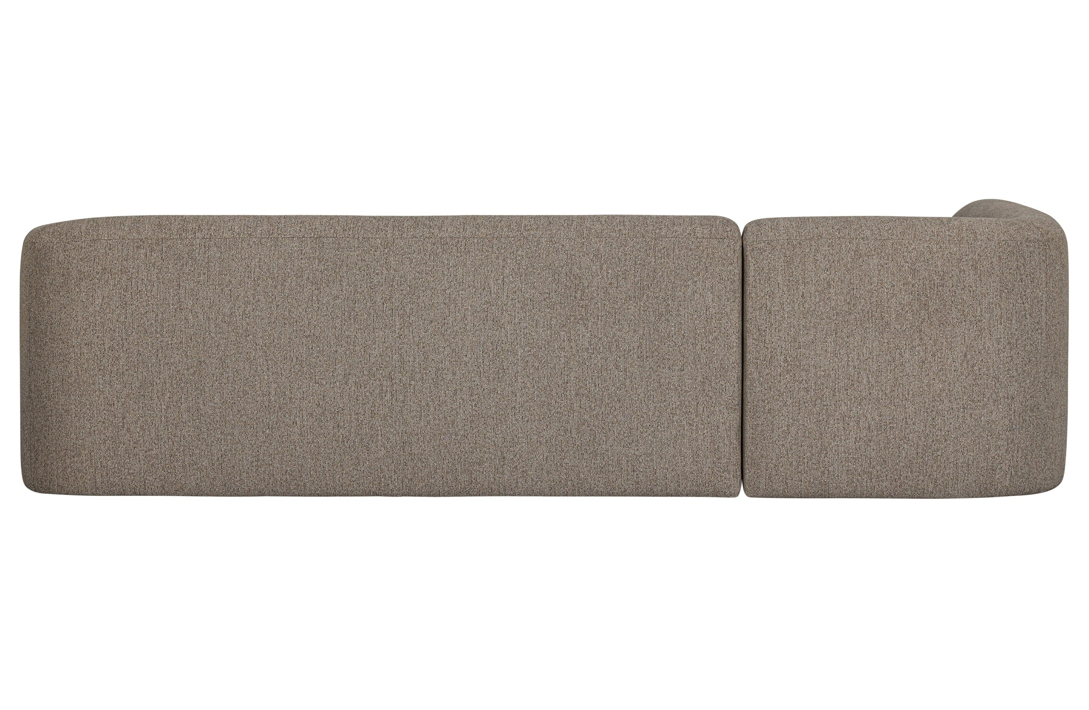 Narożnik lewostronny SLOPING melanż brązowy – sofa narożna