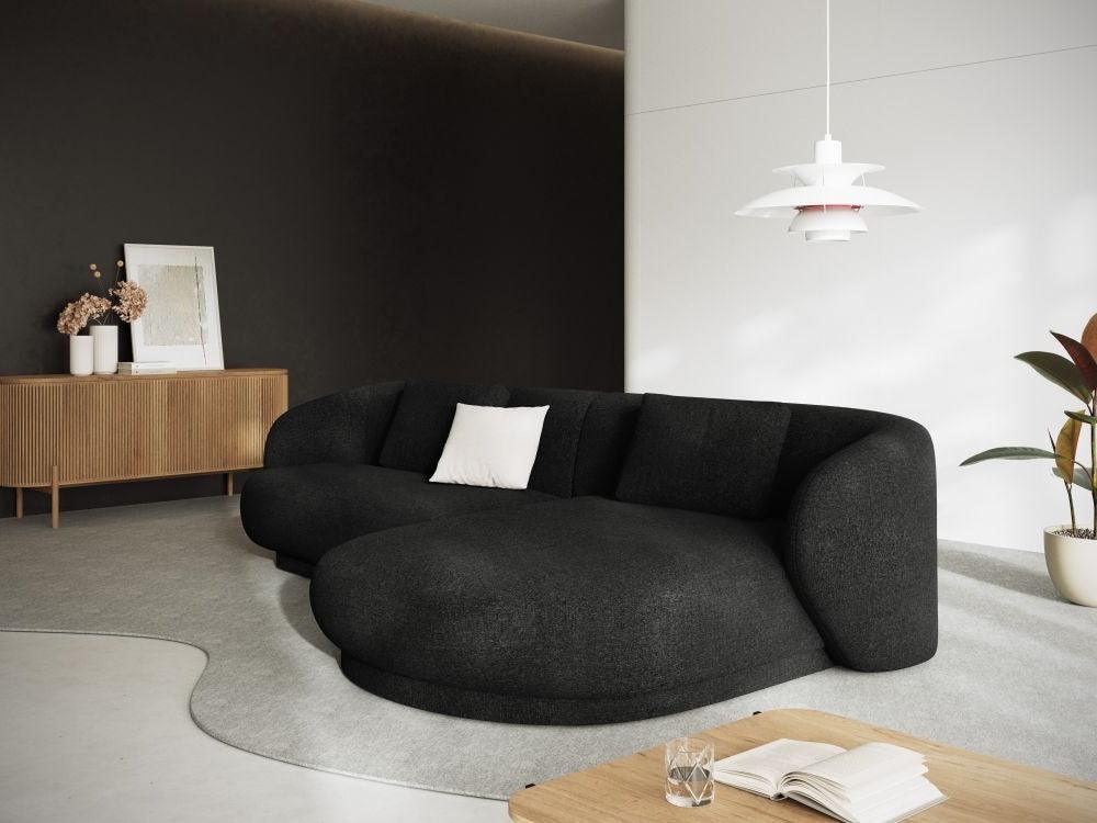 Narożnik prawostronny CAMDEN czarny szenil Cosmopolitan Design    Eye on Design