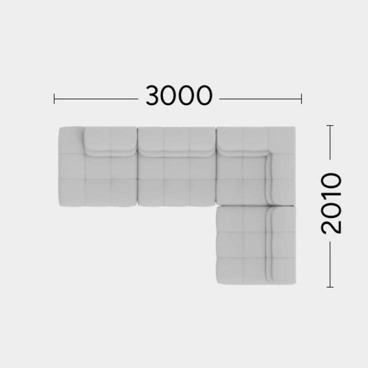 Narożnik prawostronny CHLOE Rosanero 300x201 cm Grupa 0  Eye on Design