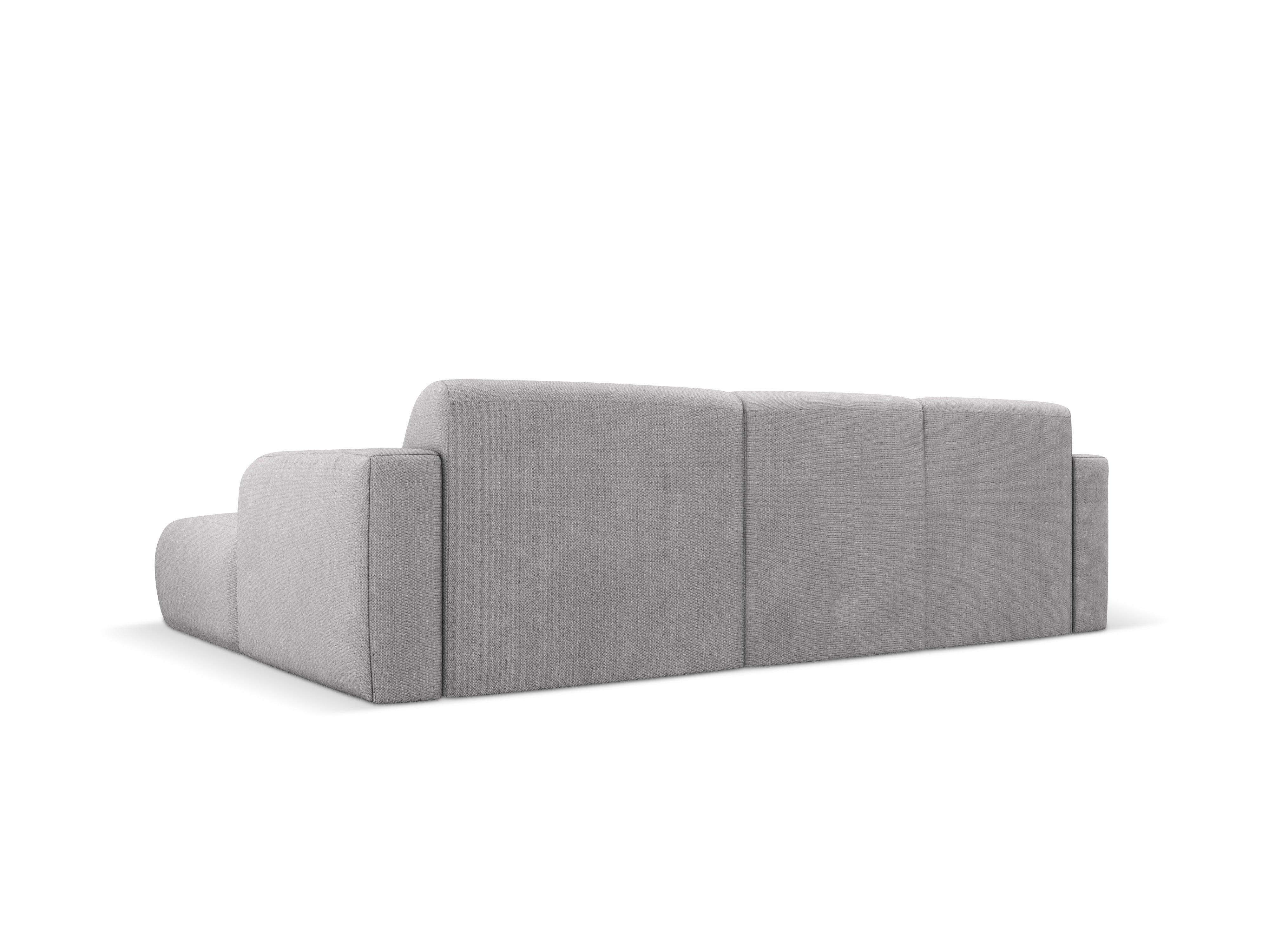 Narożnik prawostronny w tkaninie chenillowej 4-osobowy LOLA jasnoszary Windsor & Co    Eye on Design