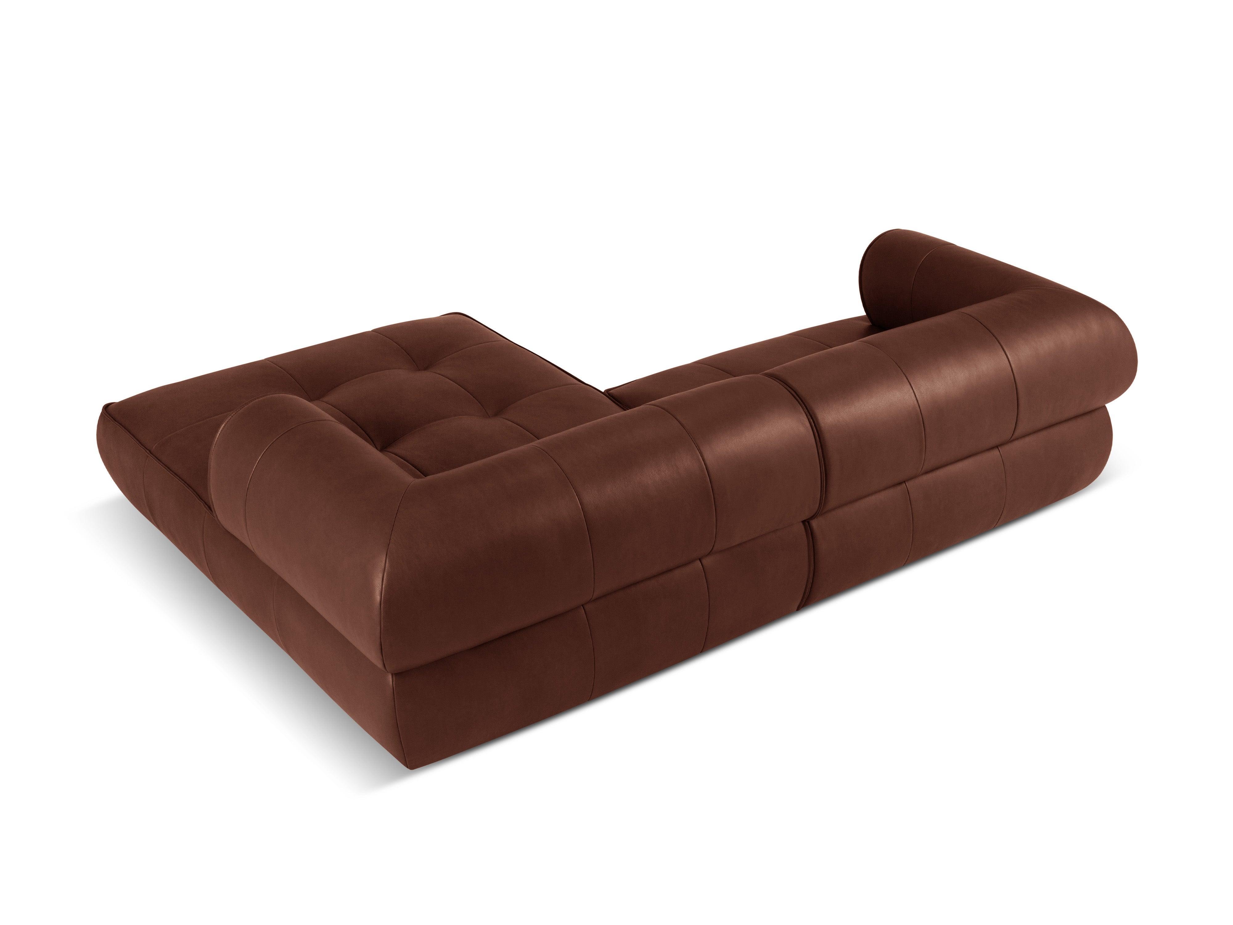 Narożnik skórzany prawostronny LILY brązowy Maison Heritage    Eye on Design