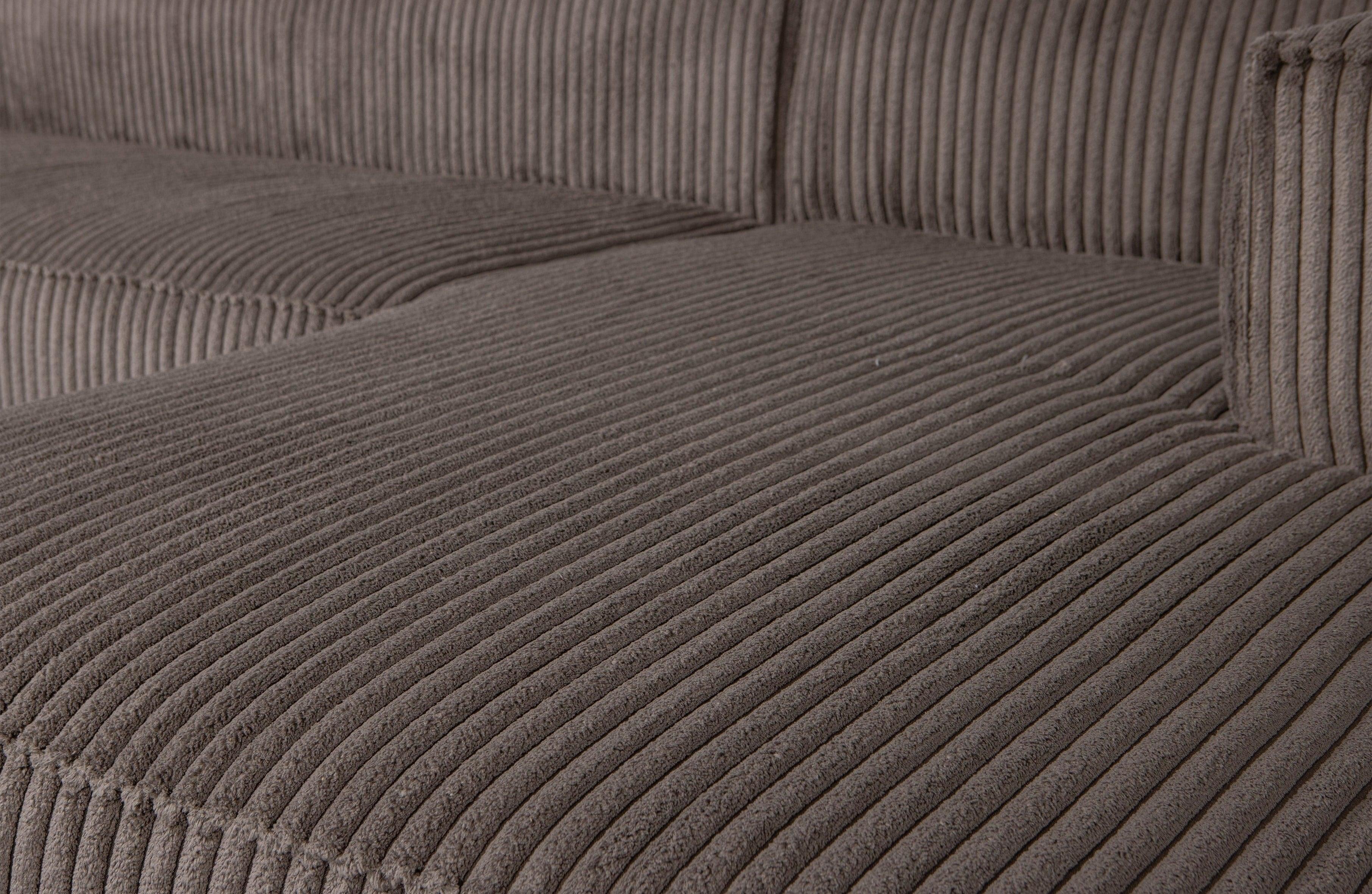 Narożnik sztruksowy prawostronny BEAN RIB brązowy Woood Exclusive    Eye on Design