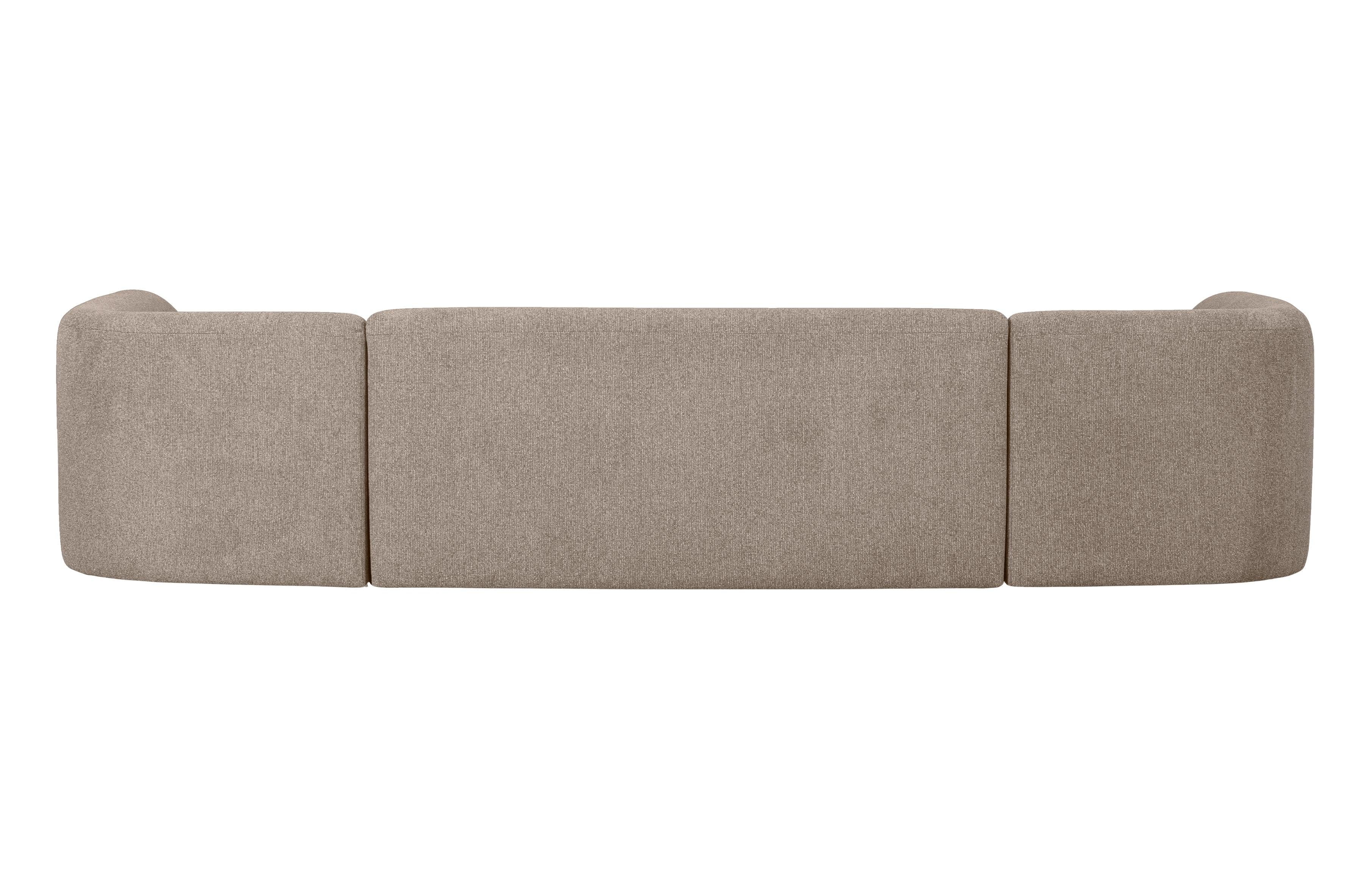 Narożnik w kształcie U SLOPING melanż beżowy – sofa narożna