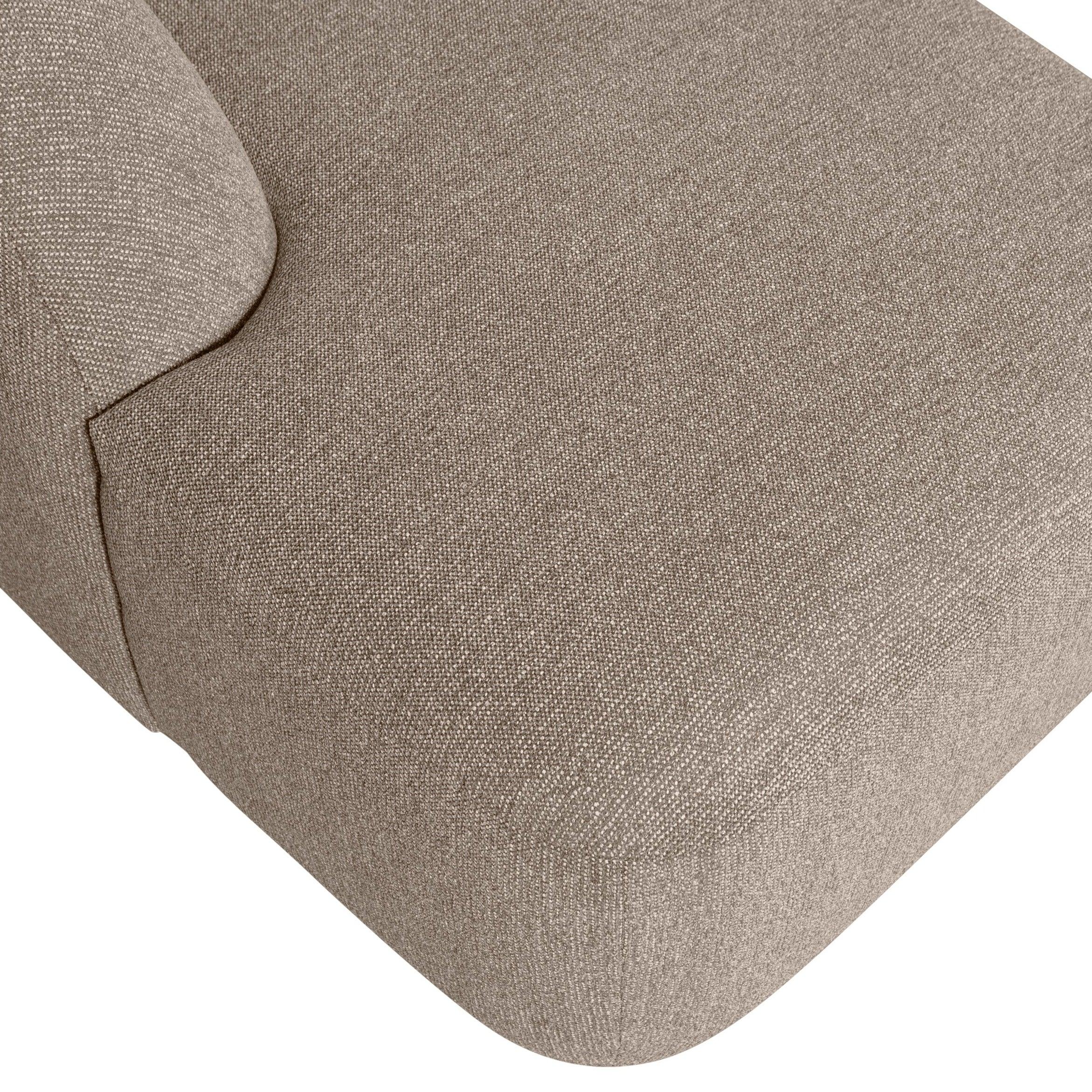 Narożnik w kształcie U SLOPING melanż beżowy – styl minimalistyczny