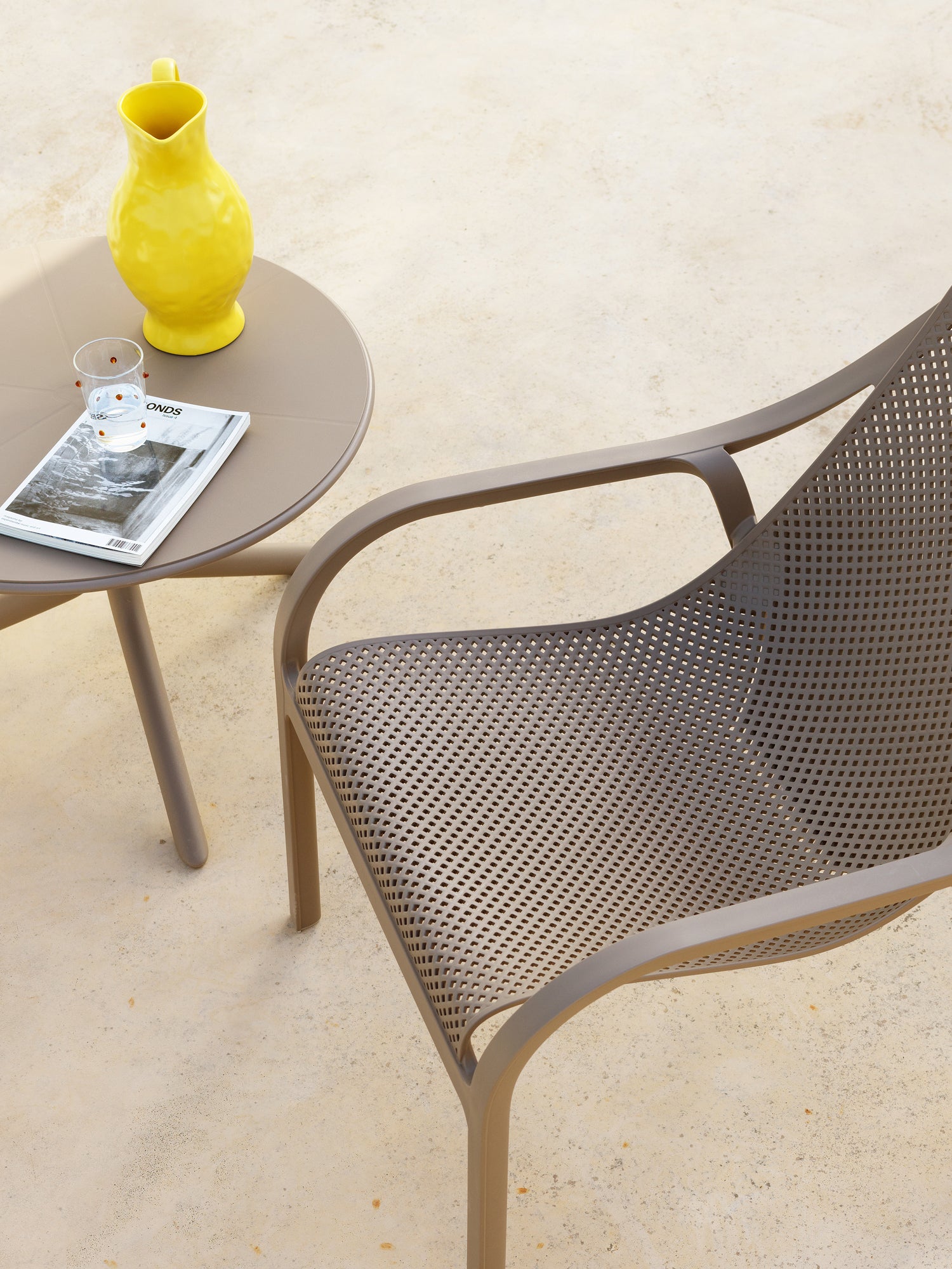 NET taupe outdoor armchair